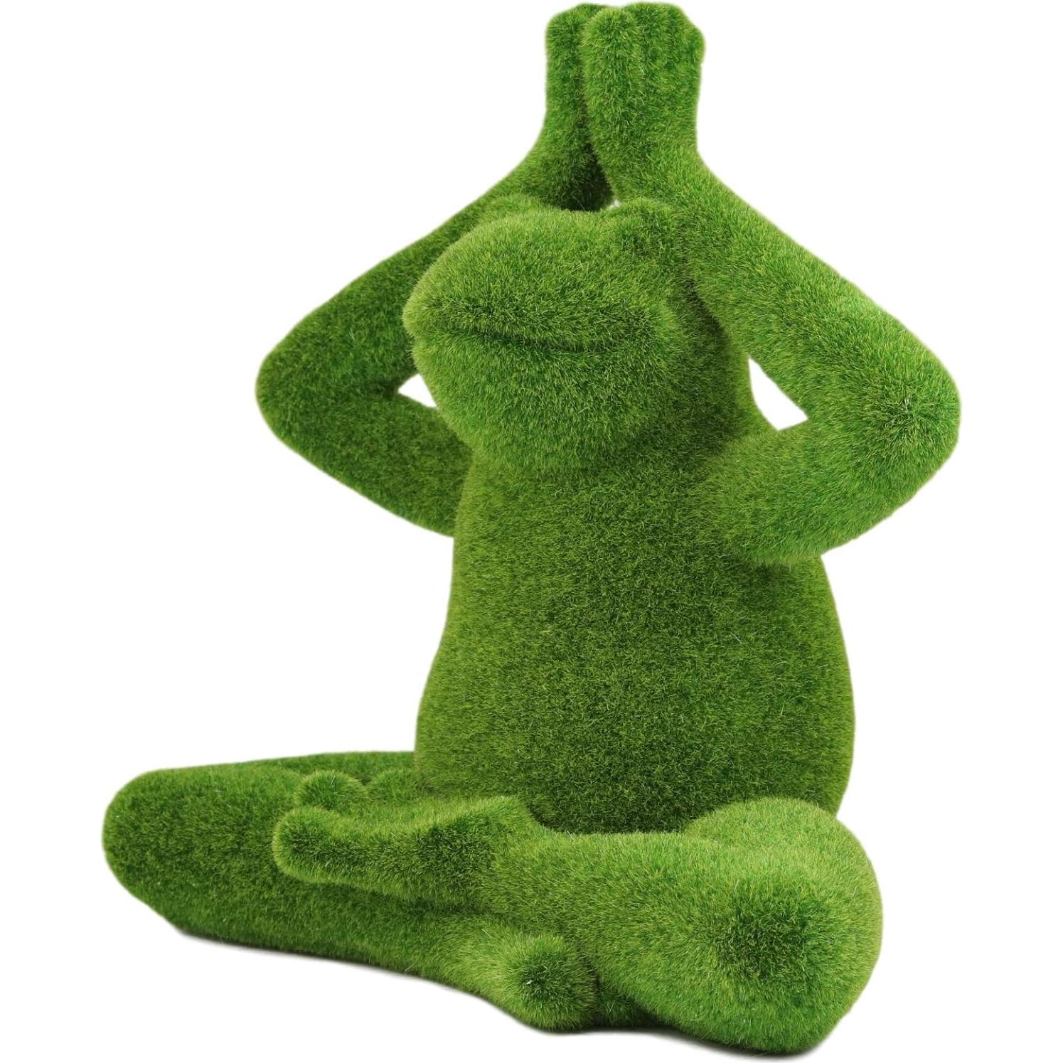 Estatua de Jardín Rana de Yoga Buda Meditador Ebros 23 cm