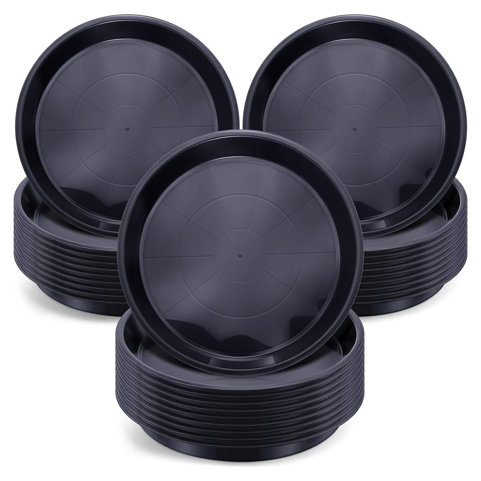 Paquete de 30 platos de plástico para plantas 25.4 cm Sawysine