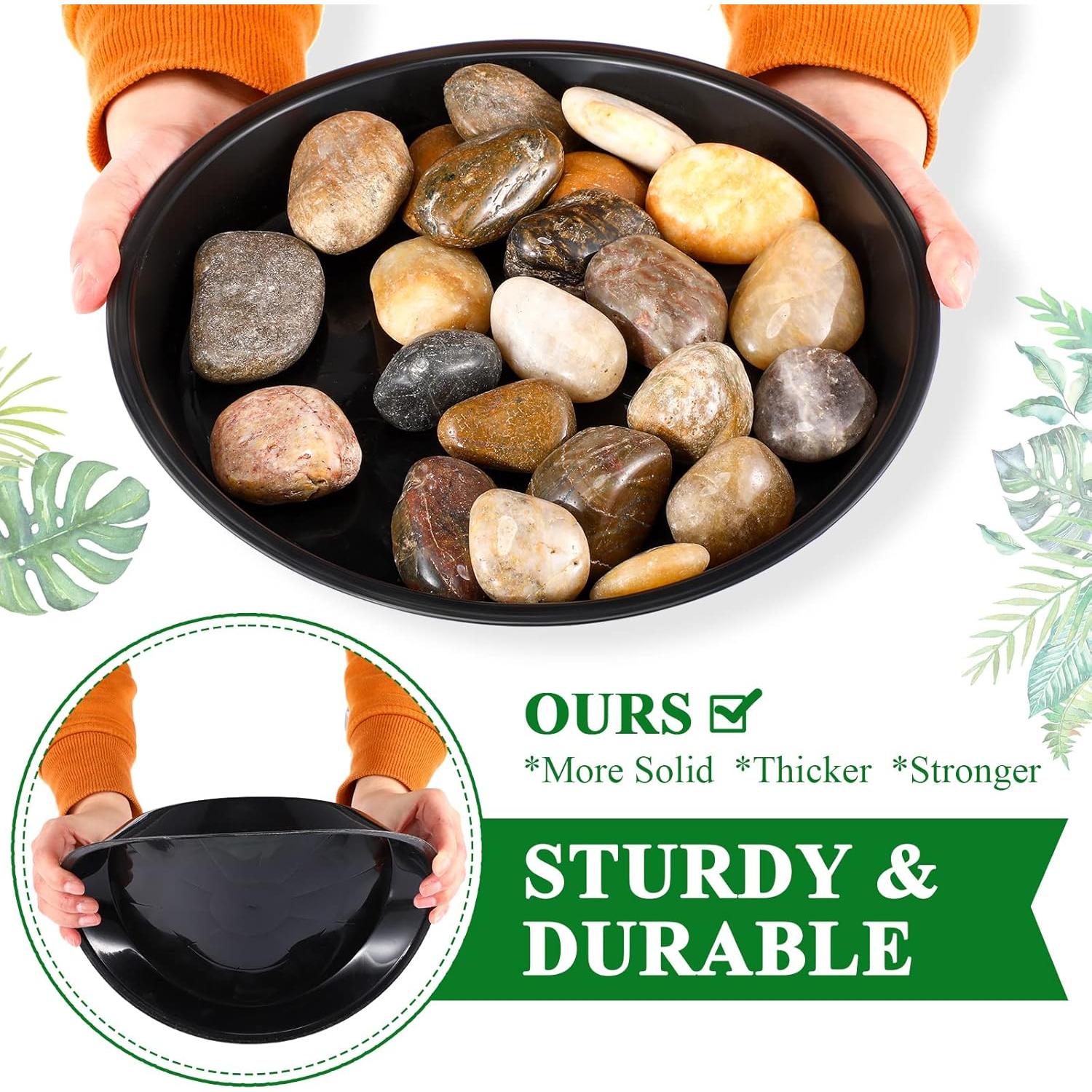 Paquete de 30 platos de plástico para plantas 25.4 cm Sawysine