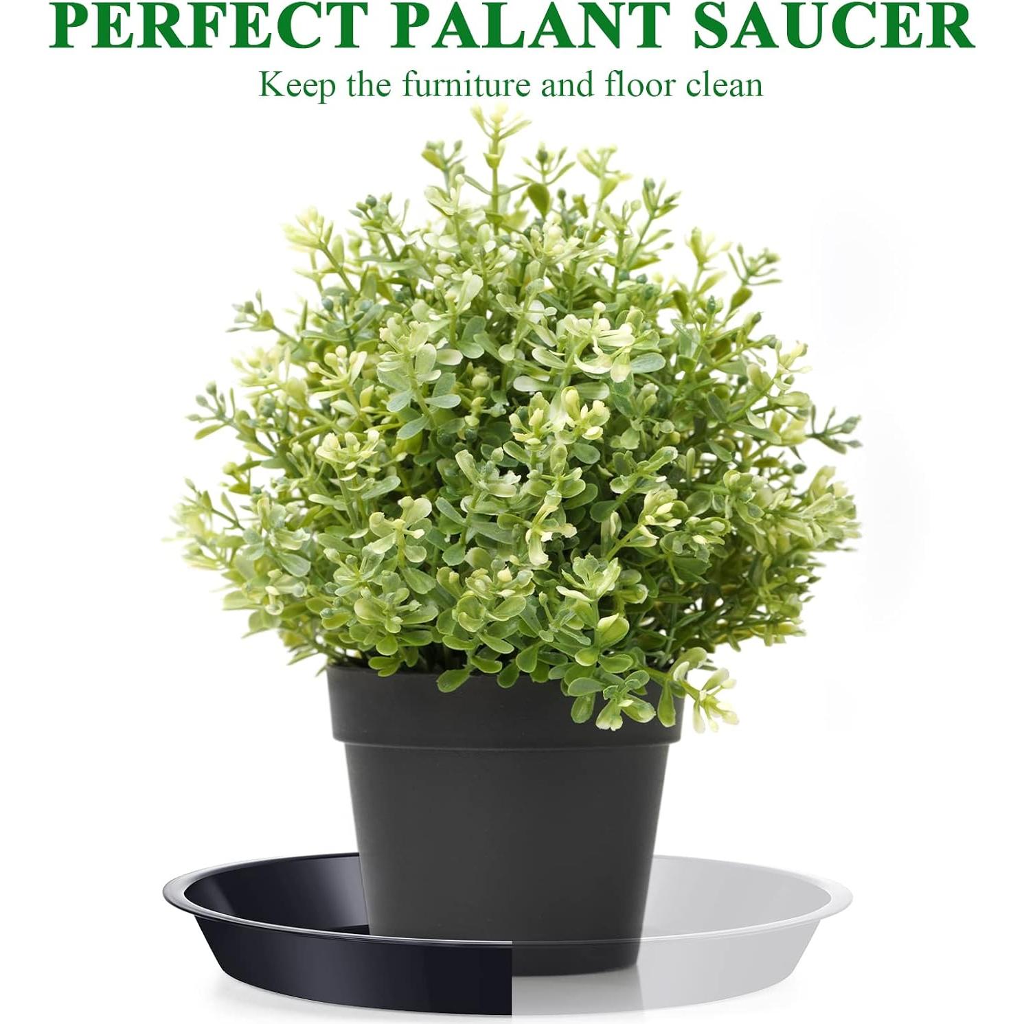 Paquete de 30 platos de plástico para plantas 25.4 cm Sawysine