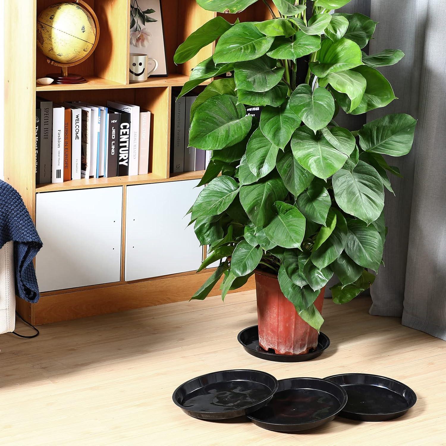 Paquete de 30 platos de plástico para plantas 25.4 cm Sawysine