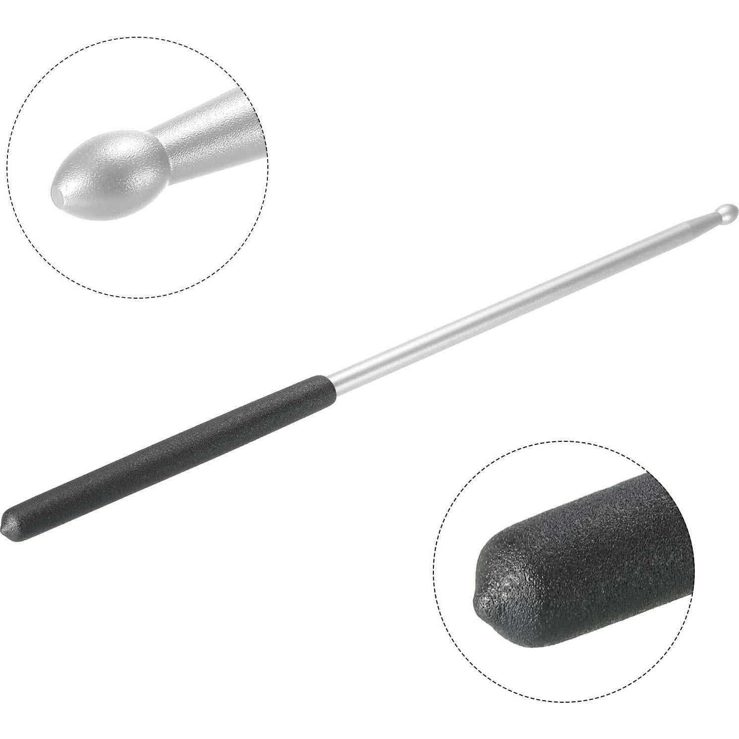 Palillos de Batería 5A PATIKIL Antideslizantes Plata 41.5cm