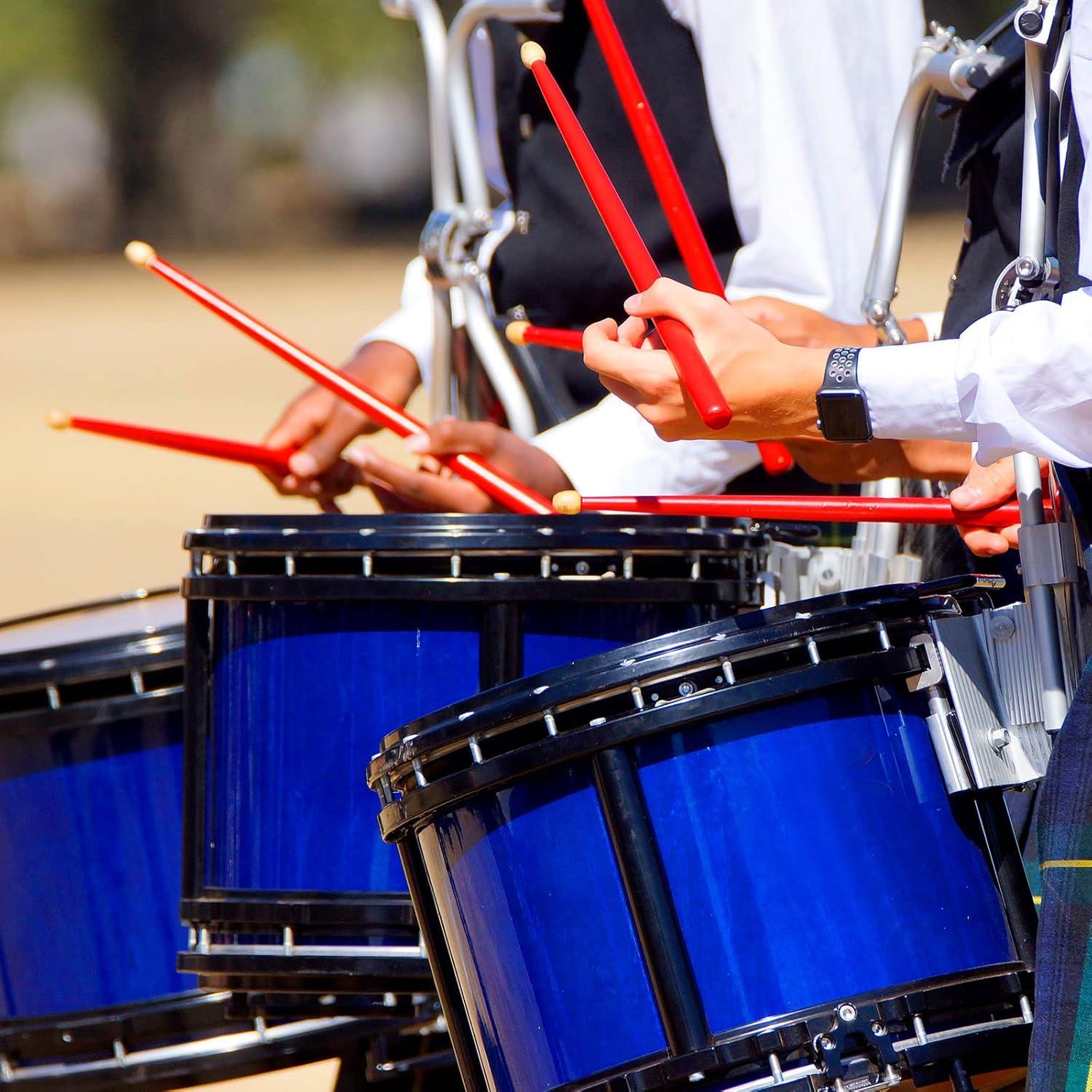 Palillos de Batería 5A PATIKIL Antideslizantes Plata 41.5cm