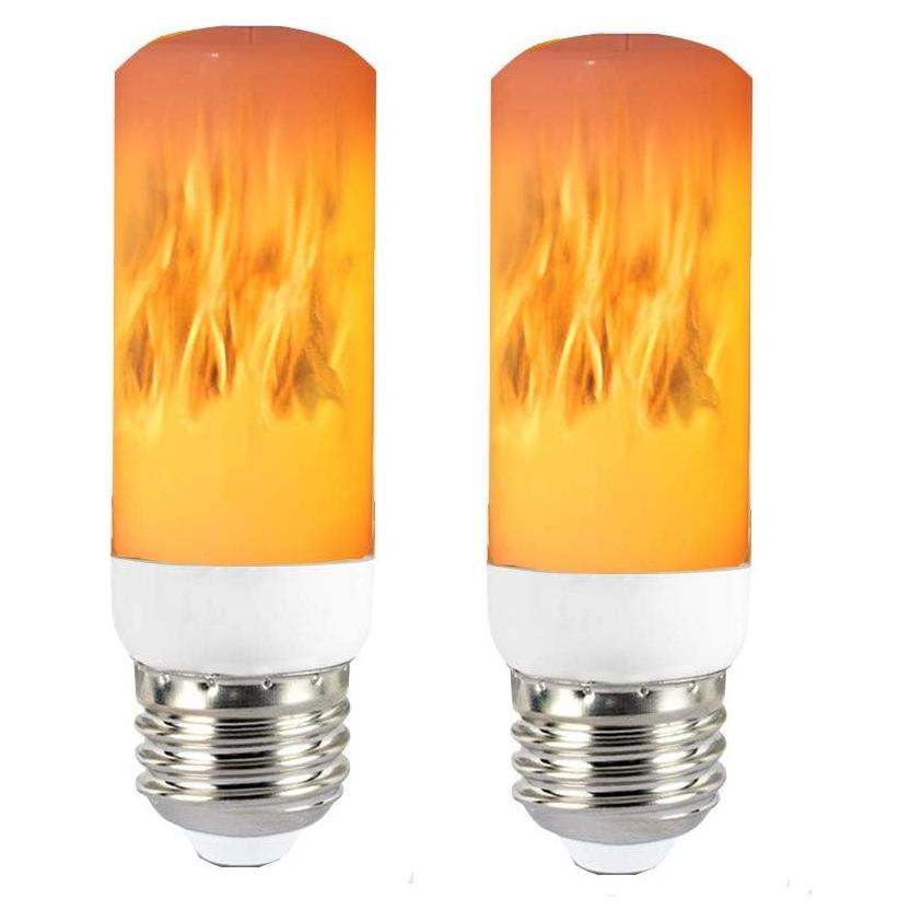 Bombilla LED Efecto Llama QLEE 3W E26 Amarilla 2 Paquete