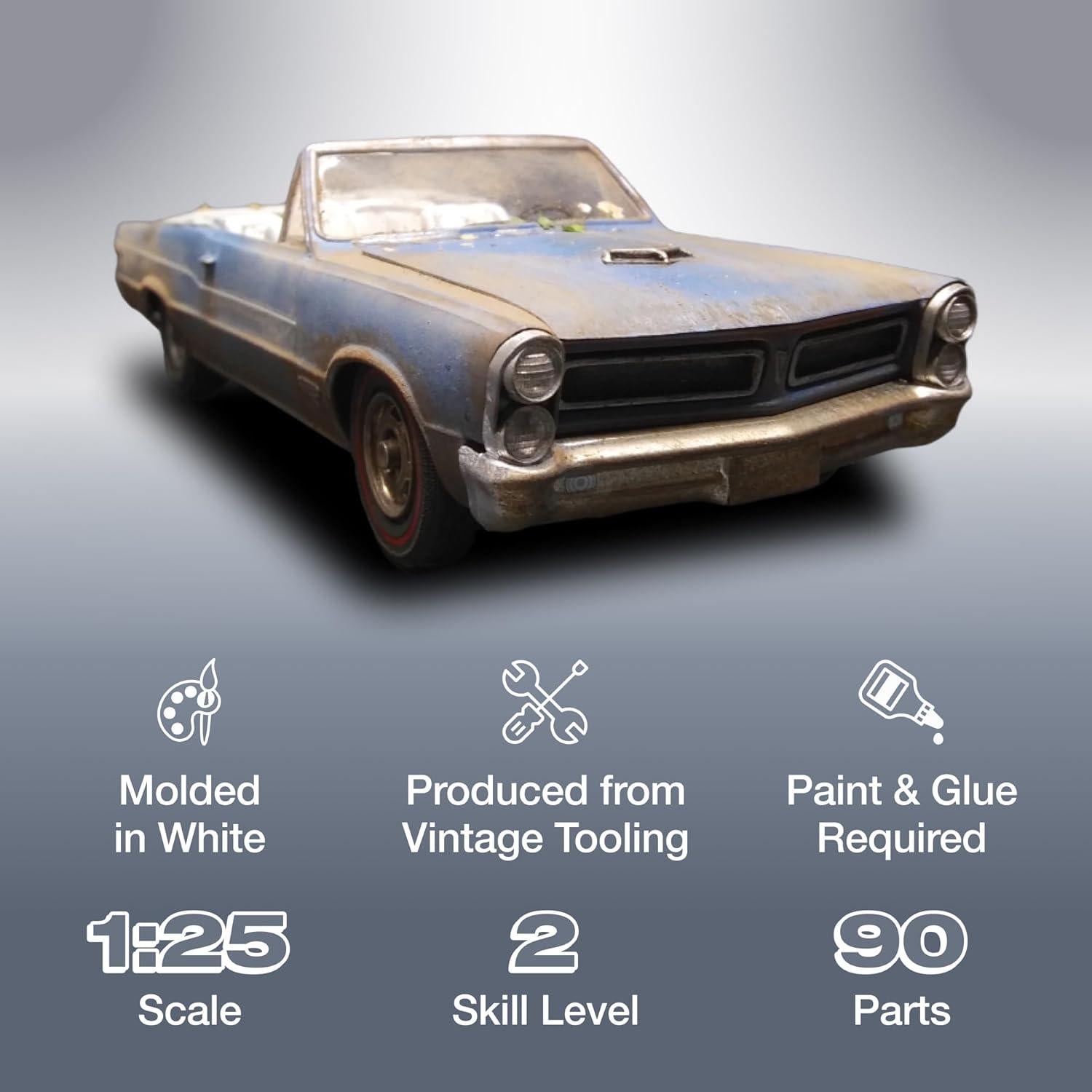 Modelo a Escala AMT 1965 Pontiac GTO 1:25 Blanco