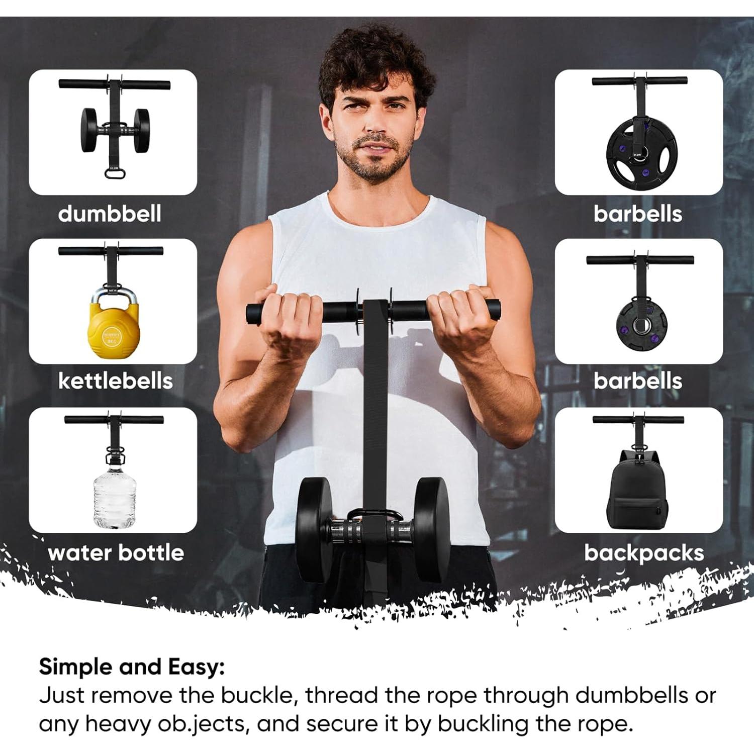 Fortalecedor de Antebrazo RIQIGA con Rodillo de Muñeca 130 cm