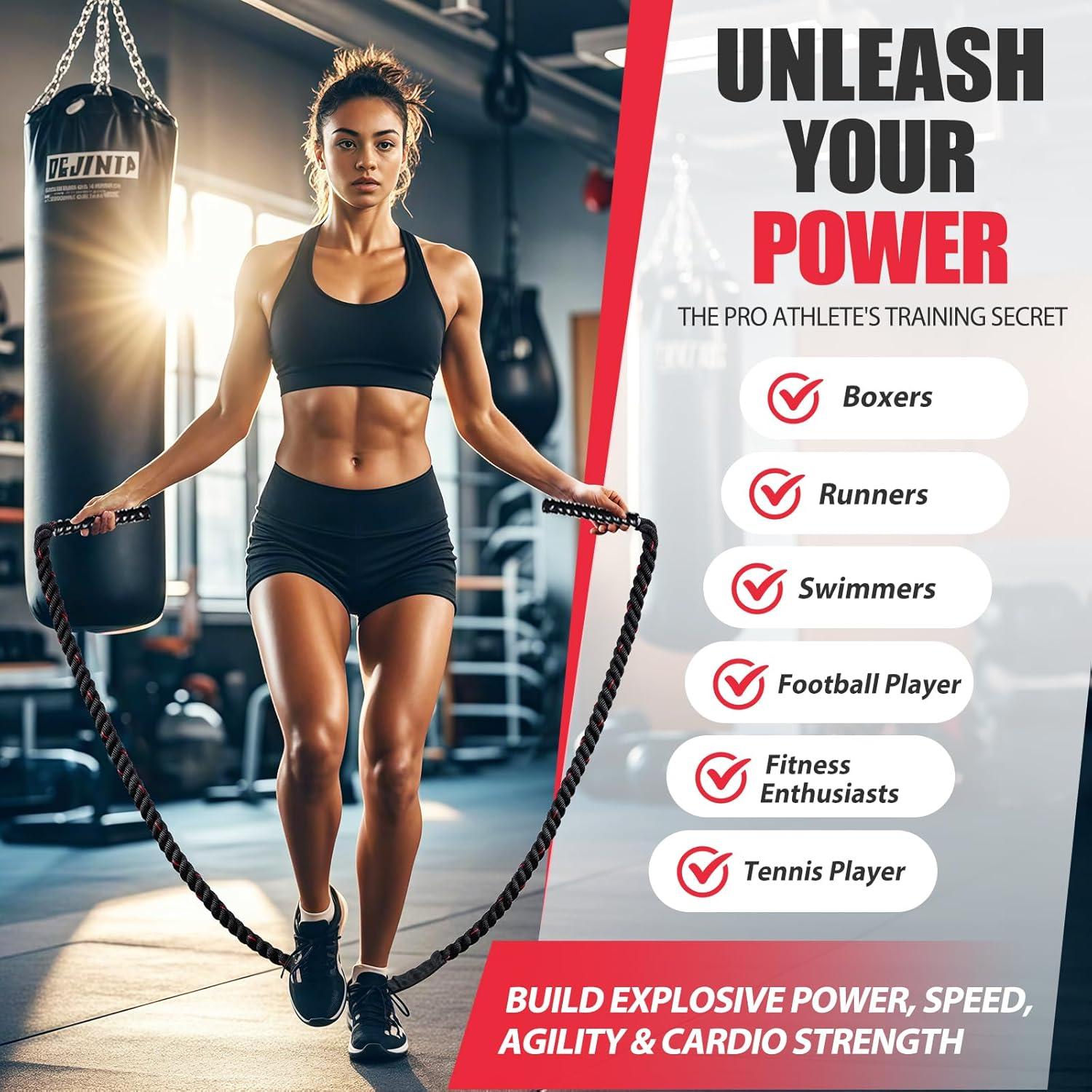 Cuerda de Saltar con Peso KUZARO 0.68 kg para Fitness