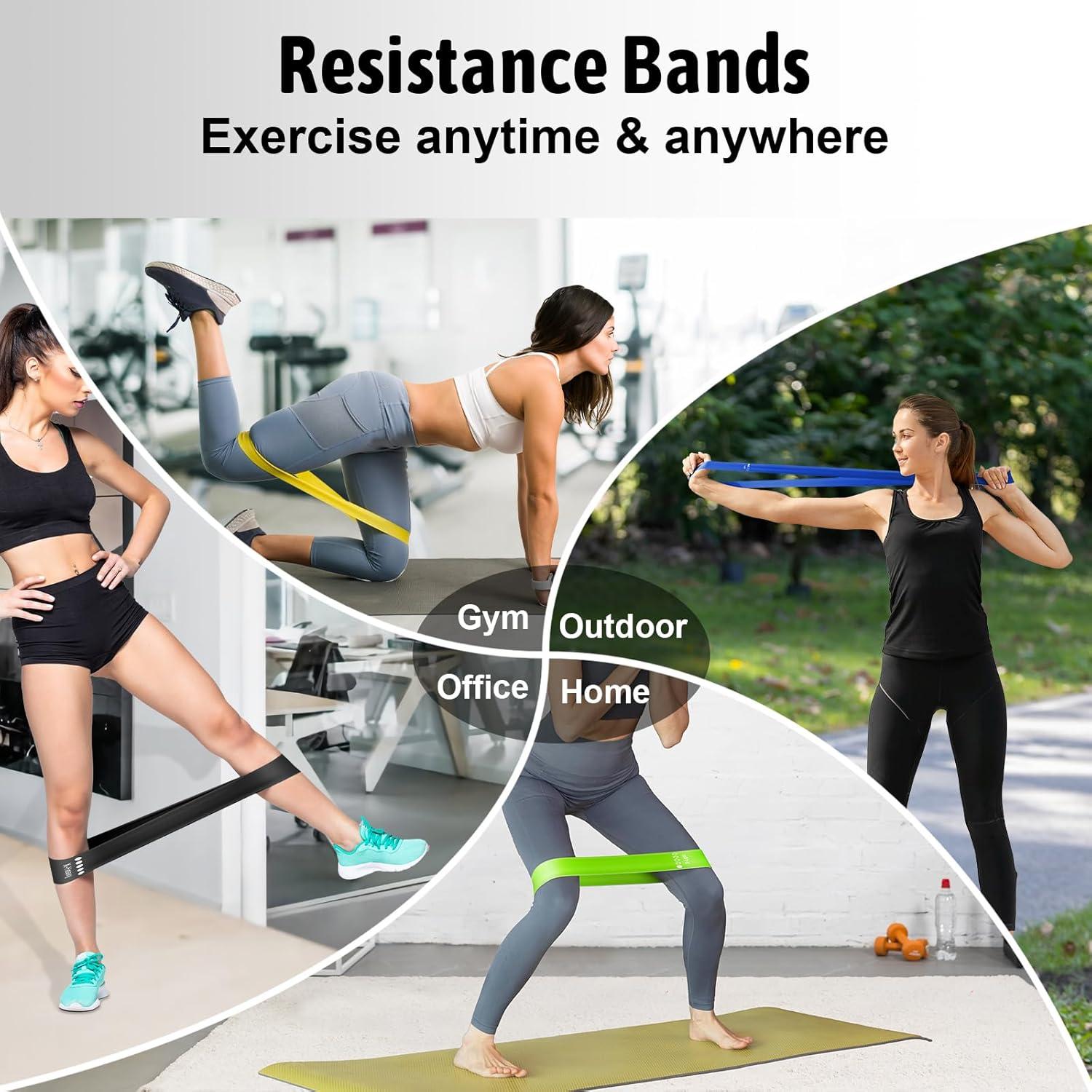 Bandas de Resistencia Kakuje 5 Niveles Multicolores para Fitness