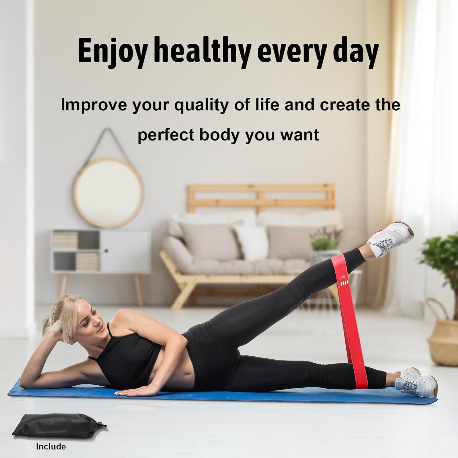 Bandas de Resistencia Kakuje 5 Niveles Multicolores para Fitness