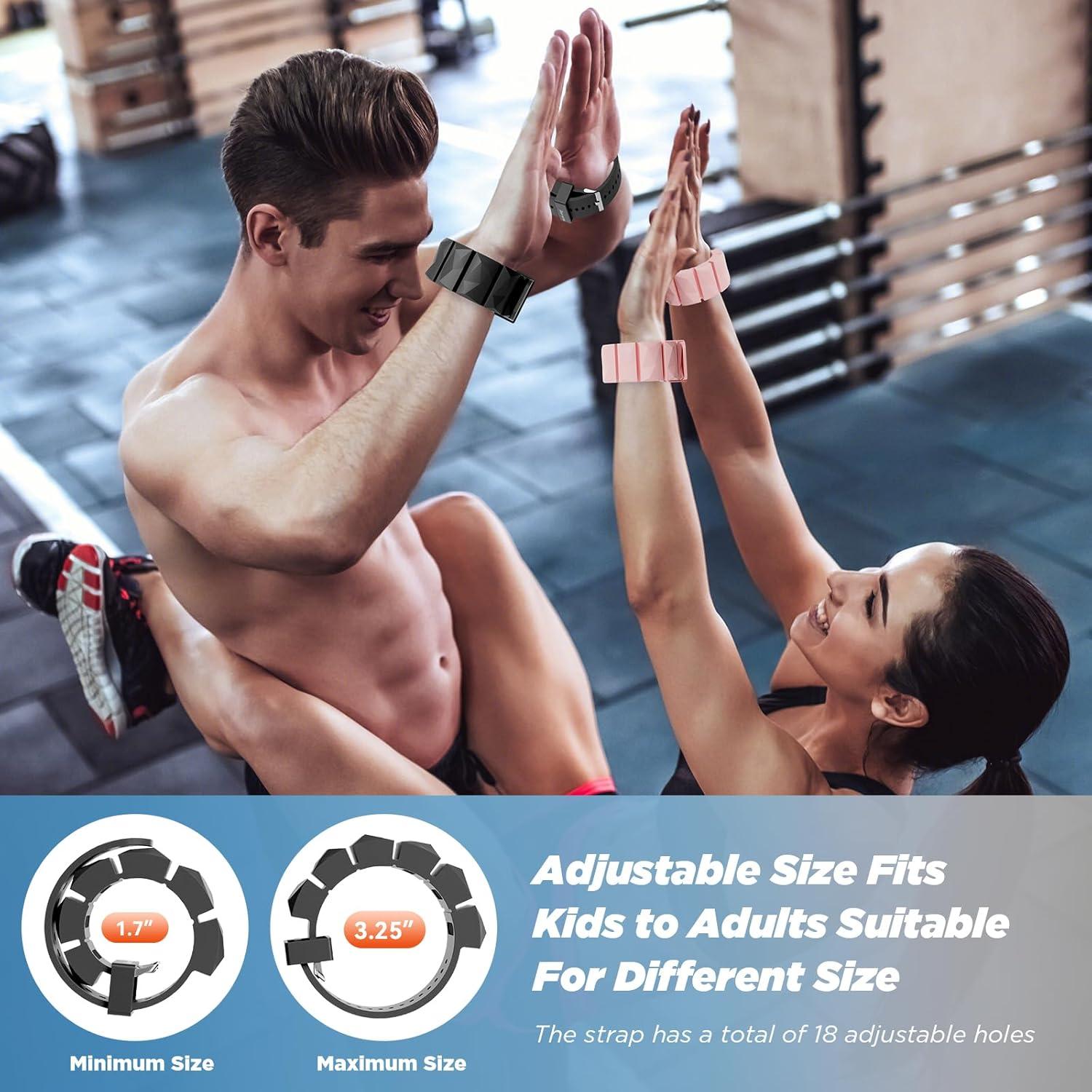 Pesas de Muñeca Ajustables Body Factor 0.45 kg - Silicona Impermeable