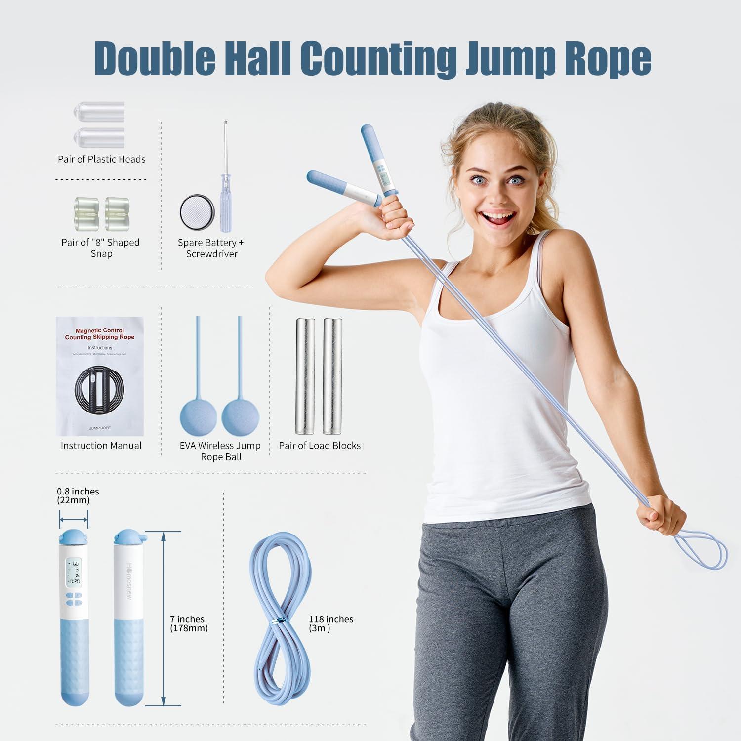 Cuerda de Salto Digital Homesnew con Contador y Bola EVA 2 en 1