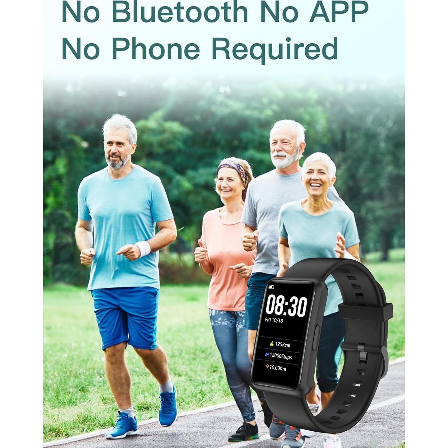 Reloj de Fitness HUAKUA S2 IP68 Pantalla Táctil 1.47" Negro