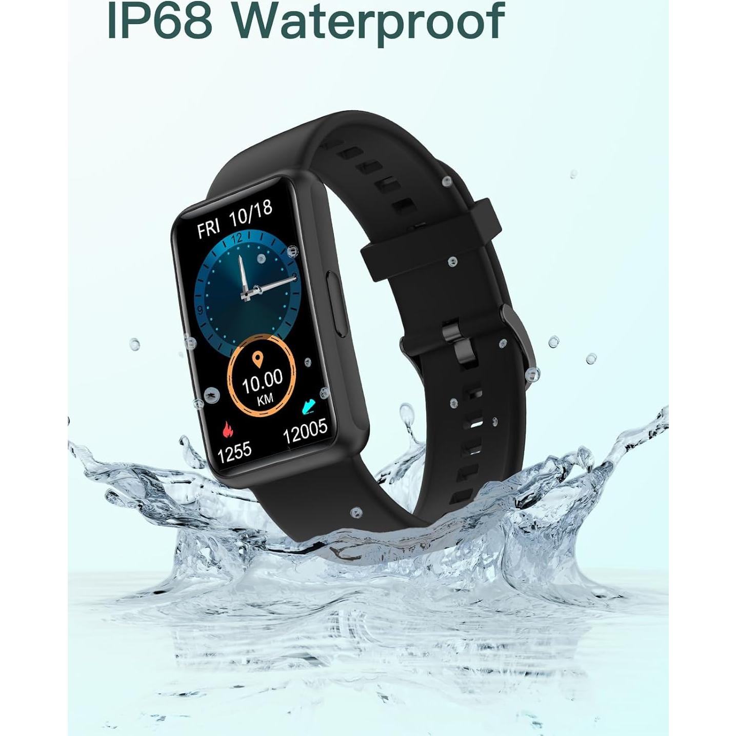 Reloj de Fitness HUAKUA S2 IP68 Pantalla Táctil 1.47" Negro