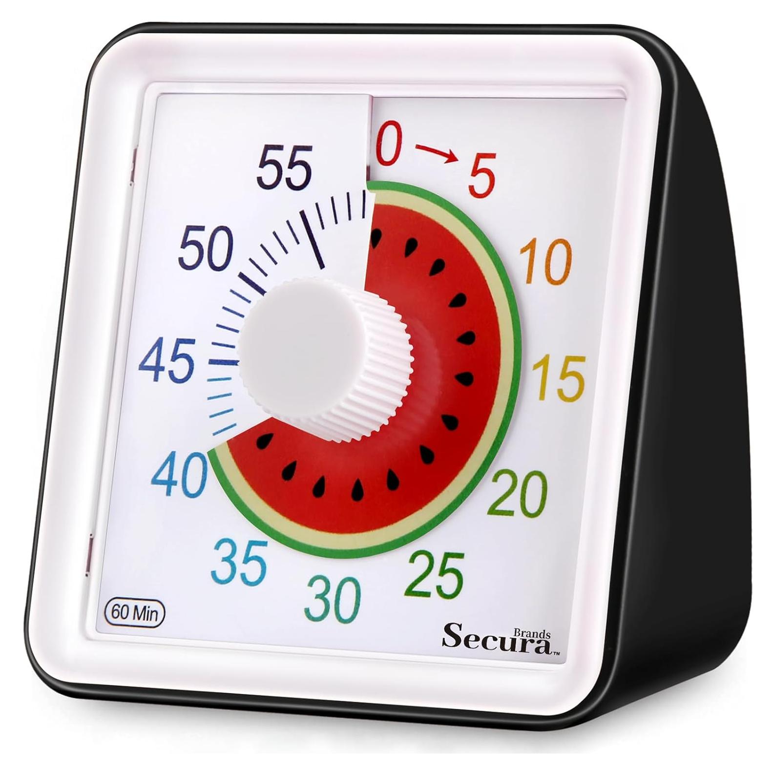 Temporizador Visual Secura de 60 Minutos para Aula y Cocina
