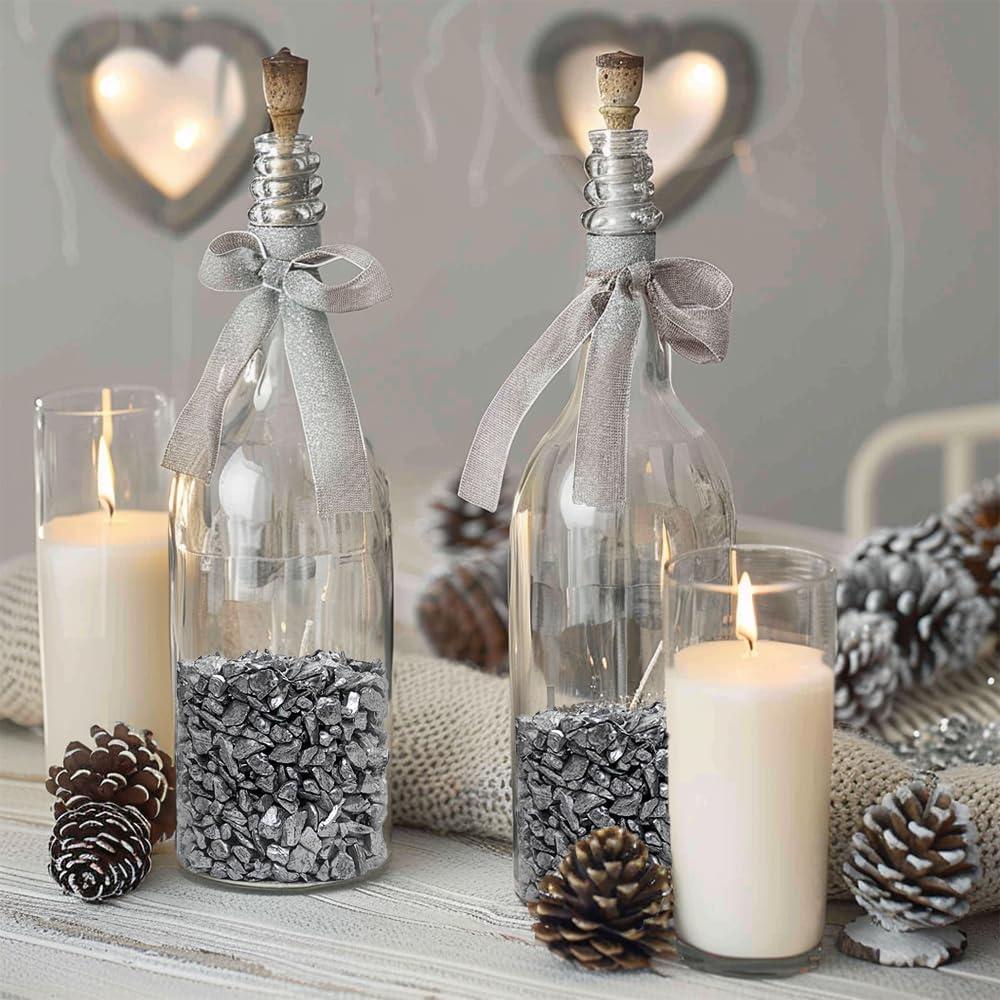 Relleno de Jarrón HappyFiller 0.37 kg Grava Plateada 3-12mm