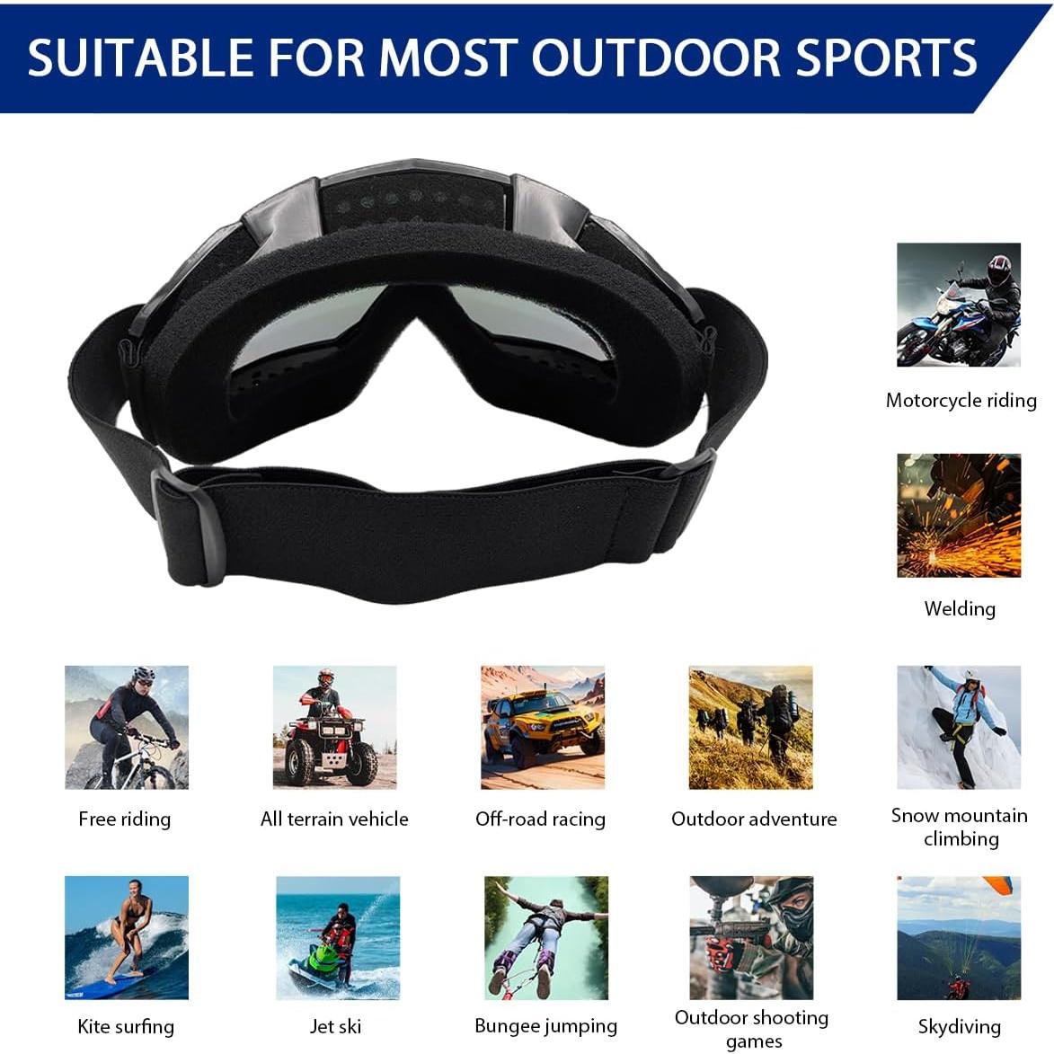 Gafas de Moto MUQIDA a Prueba de Viento y Polvo Coloridas