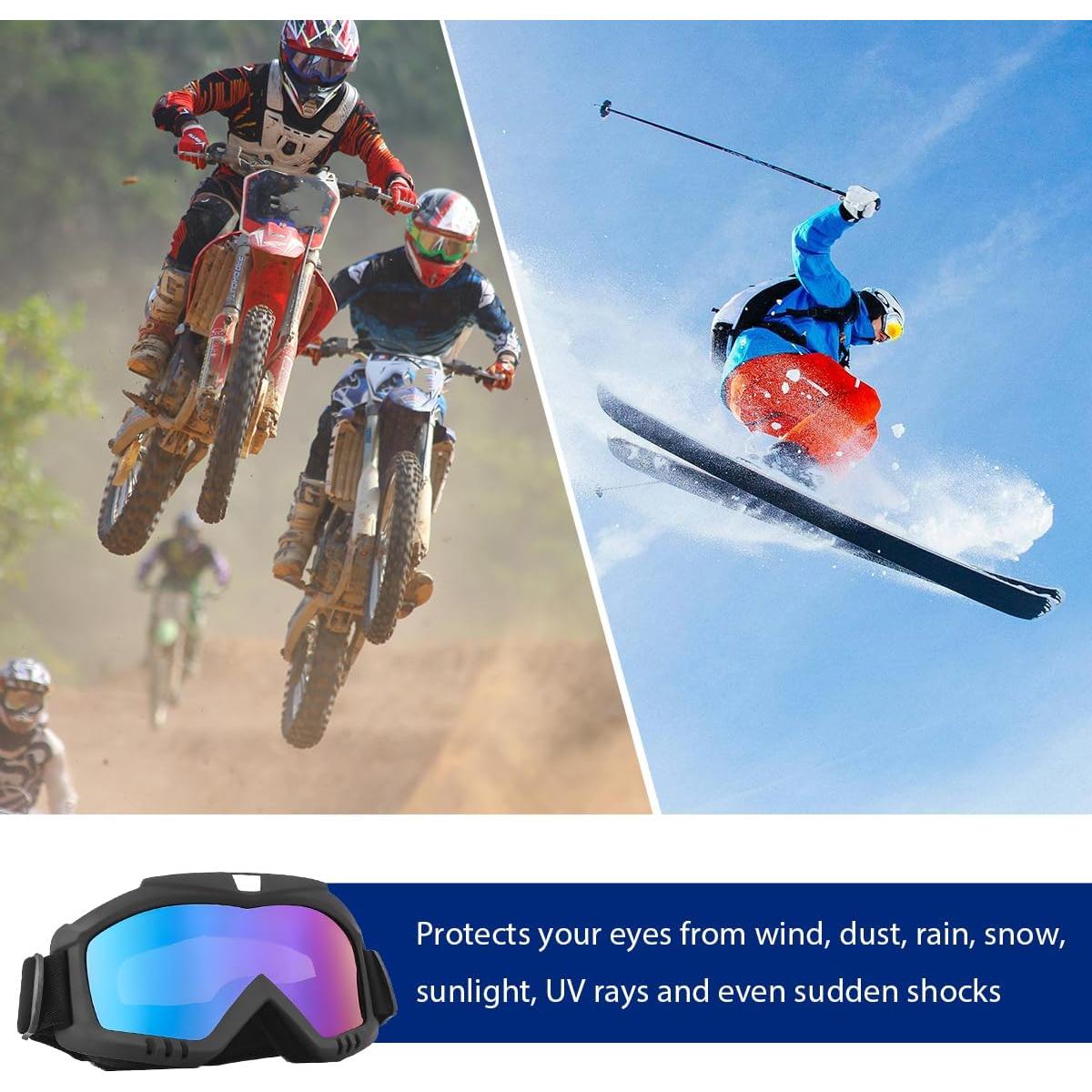 Gafas de Moto MUQIDA a Prueba de Viento y Polvo Coloridas