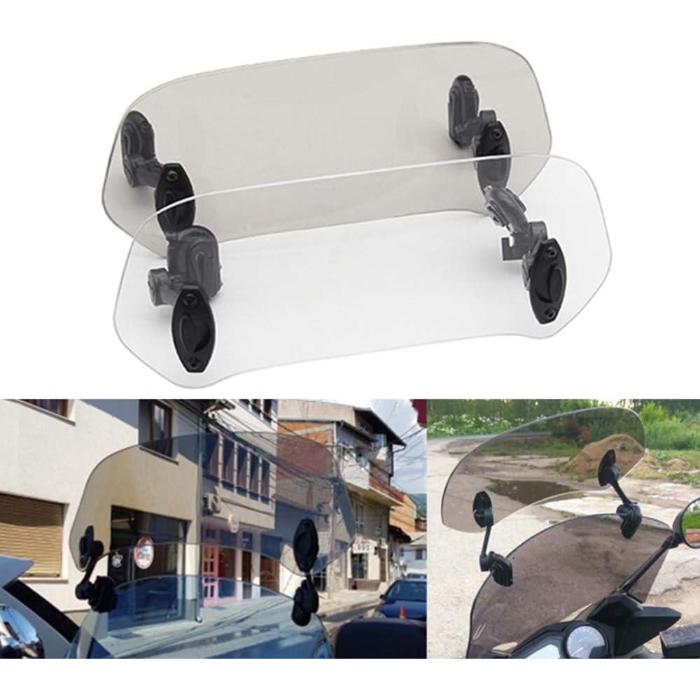 Parabrisas Extensible Ajustable Evomosa para Motocicleta Gris