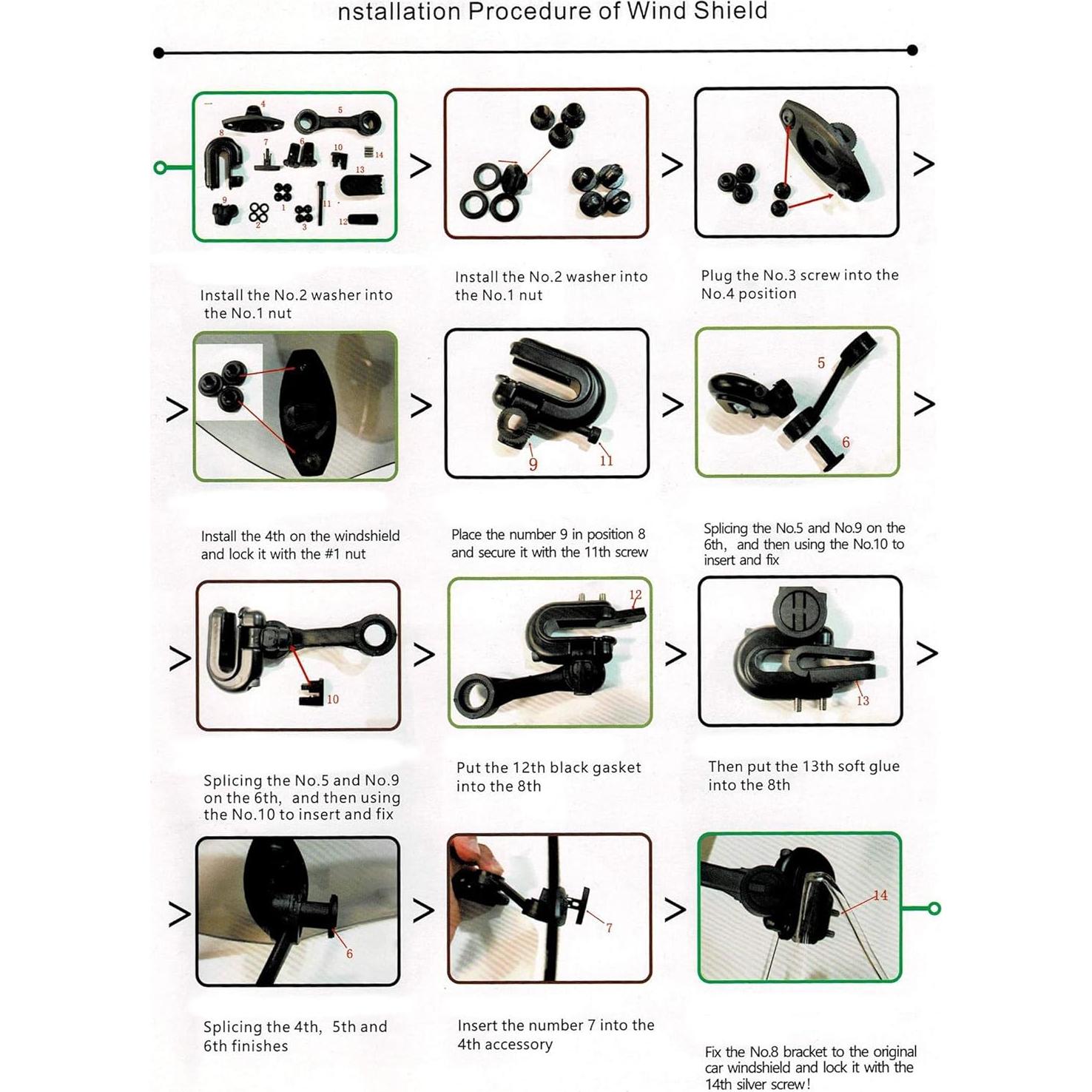 Parabrisas Extensible Ajustable Evomosa para Motocicleta Gris