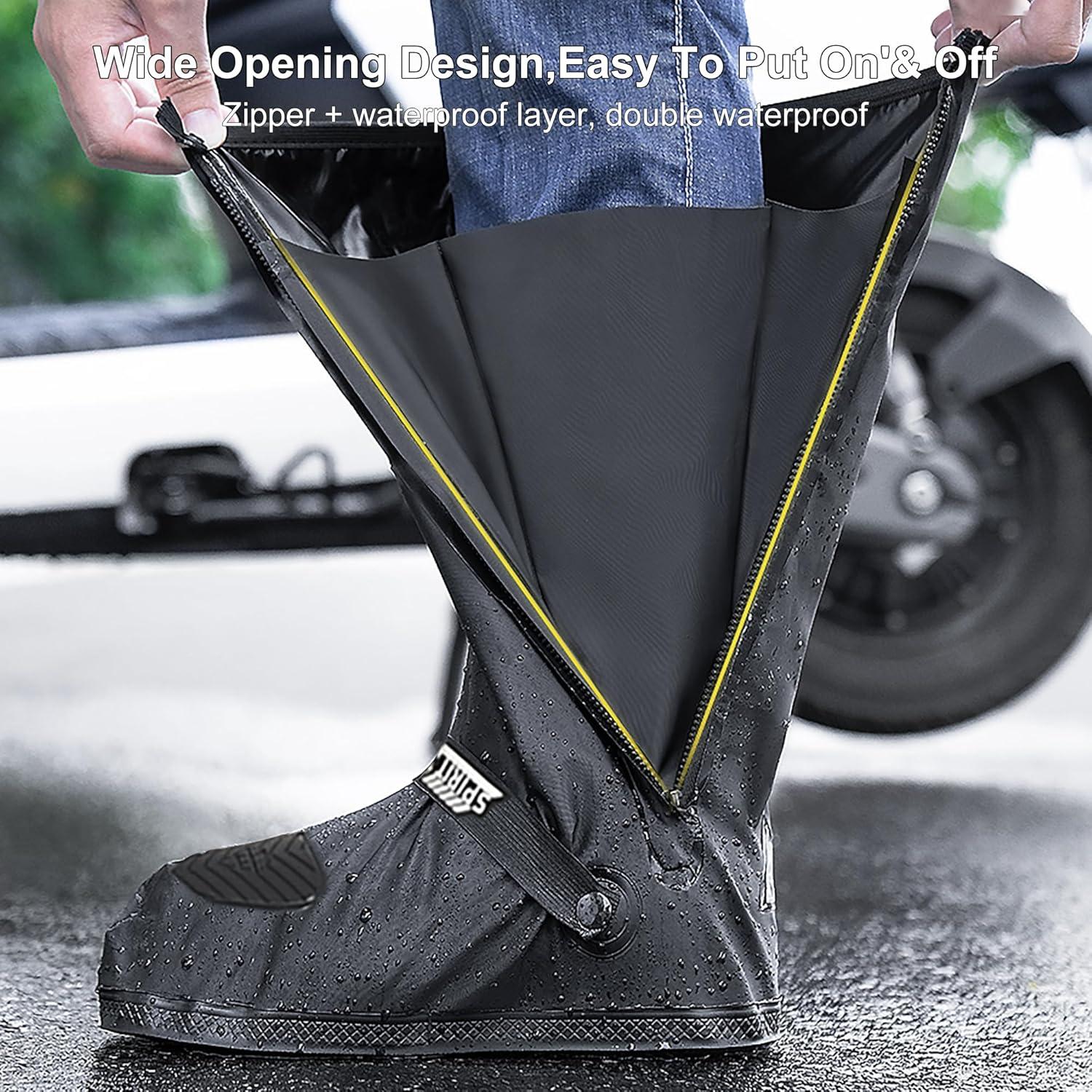 Cubiertas de Zapatos Impermeables CMILAI Unisex Mediano Negro