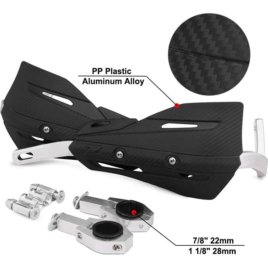 Protectores de Manos JFG RACING para Motocicleta - Aluminio Negro