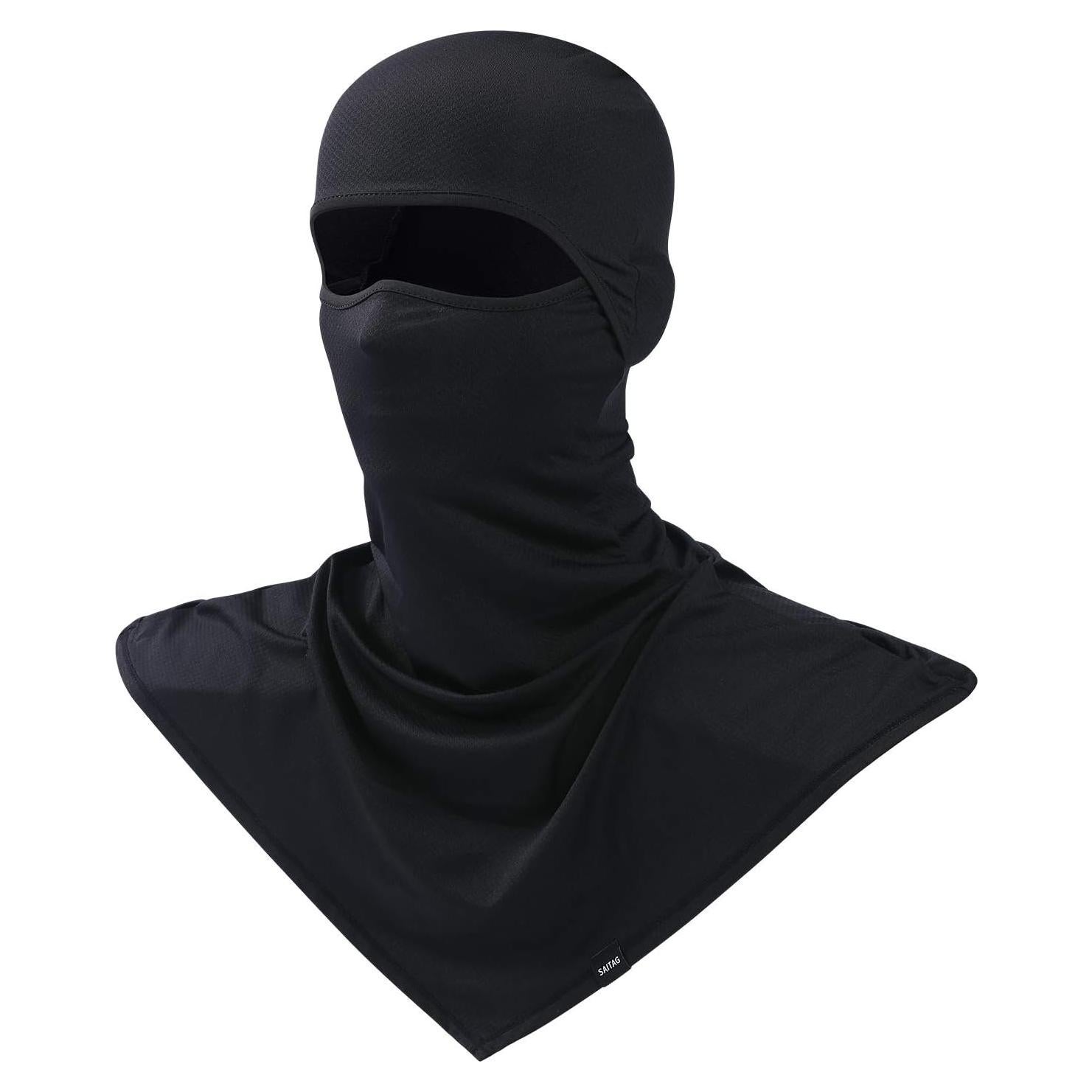 Balaclava de Protección Solar SAITAG para Motocicleta - Negra
