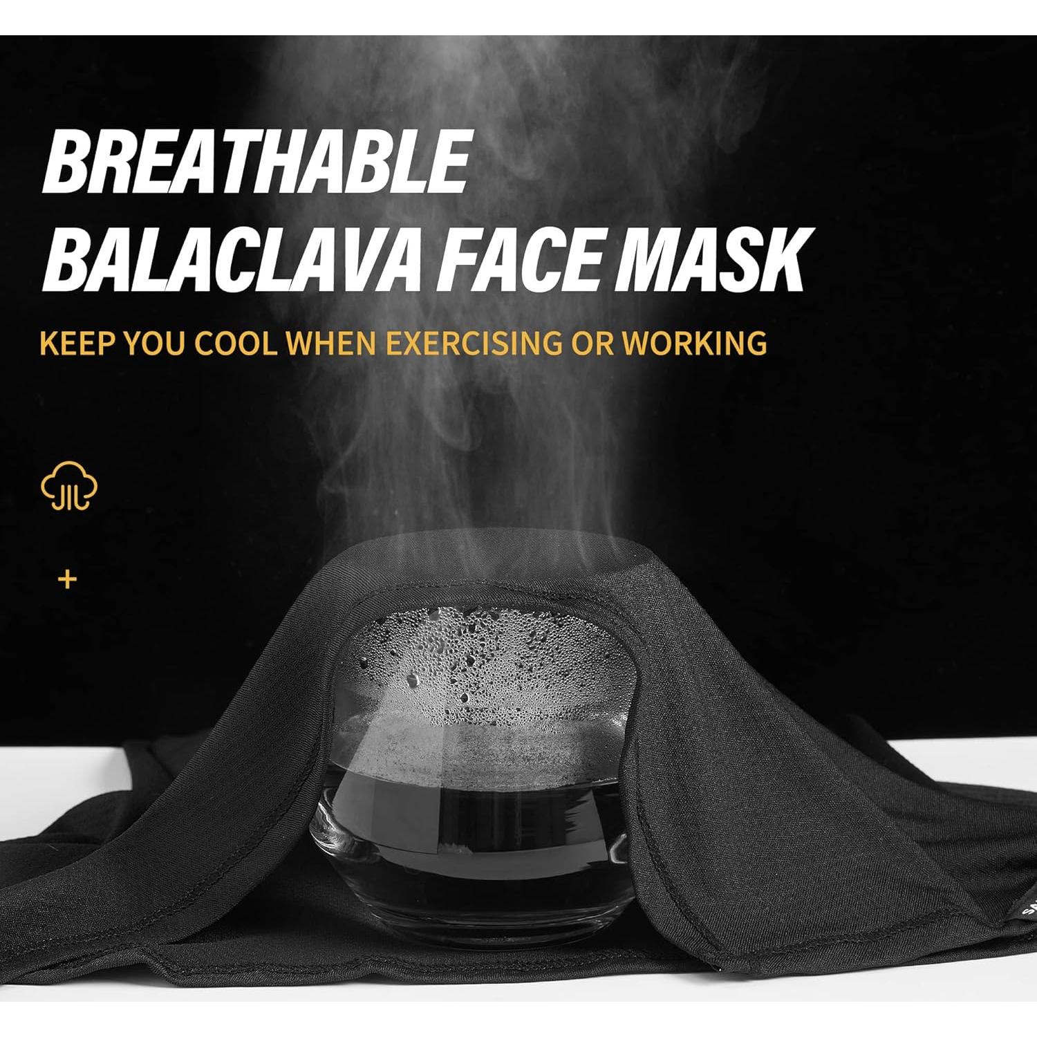 Balaclava de Protección Solar SAITAG para Motocicleta - Negra