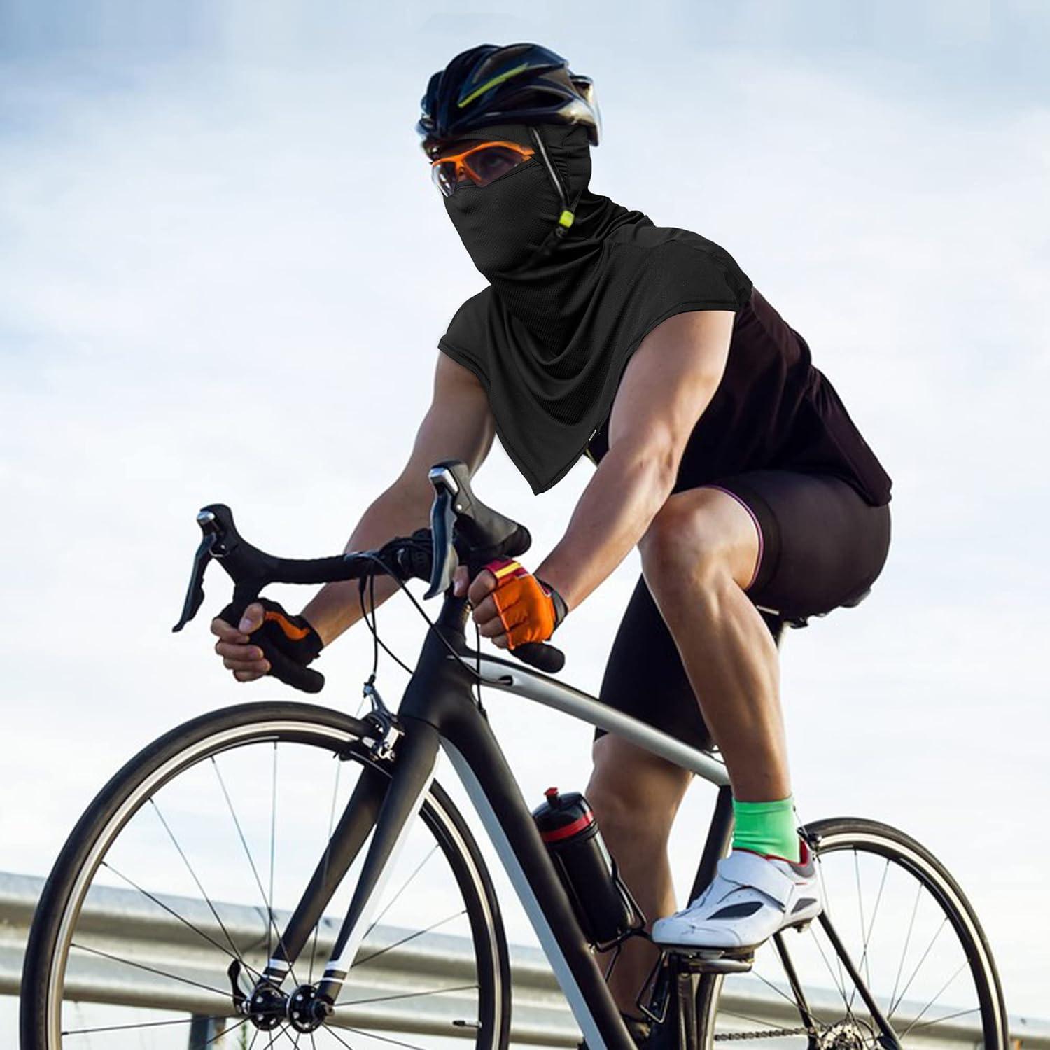 Balaclava de Protección Solar SAITAG para Motocicleta - Negra