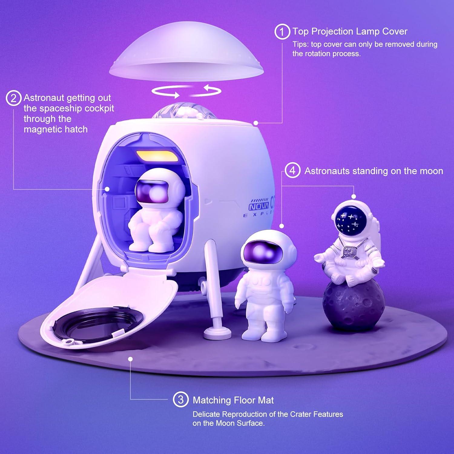 Proyector Galáctico YAYZA! con 3 Astronautas y Luz LED