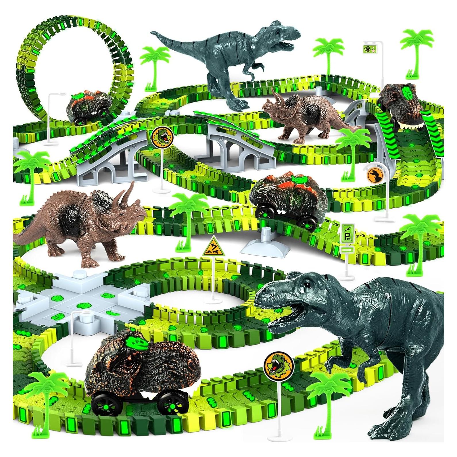 Juego de Pistas de Tren Dinosaurios Desuccus CF2268 144 Piezas