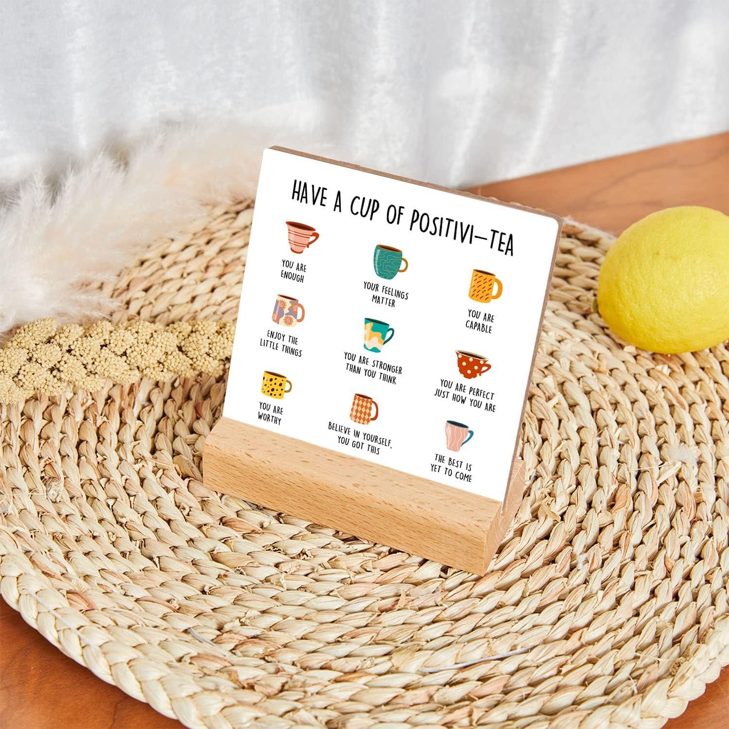 Cartel Inspirador de Madera Xendelow 10x10 cm para Oficina