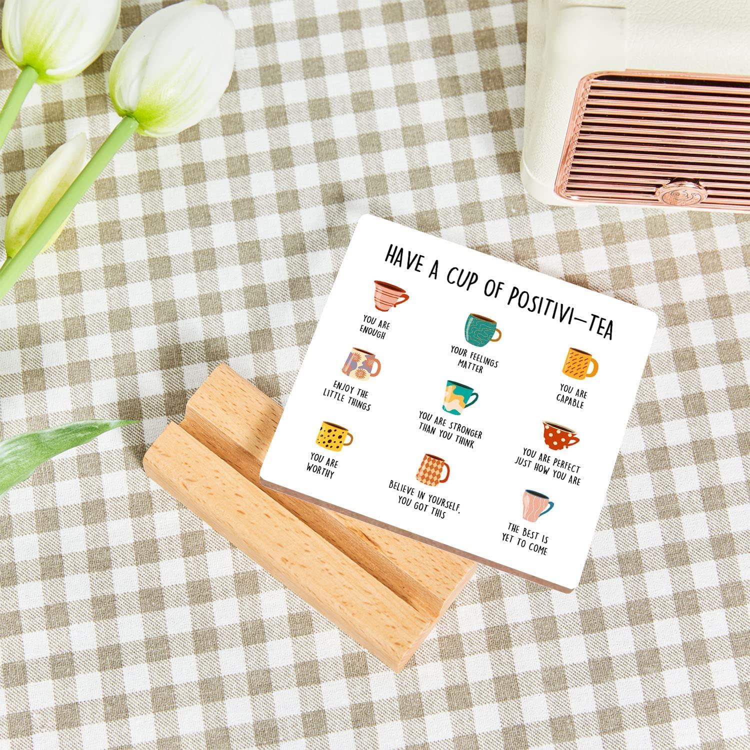 Cartel Inspirador de Madera Xendelow 10x10 cm para Oficina