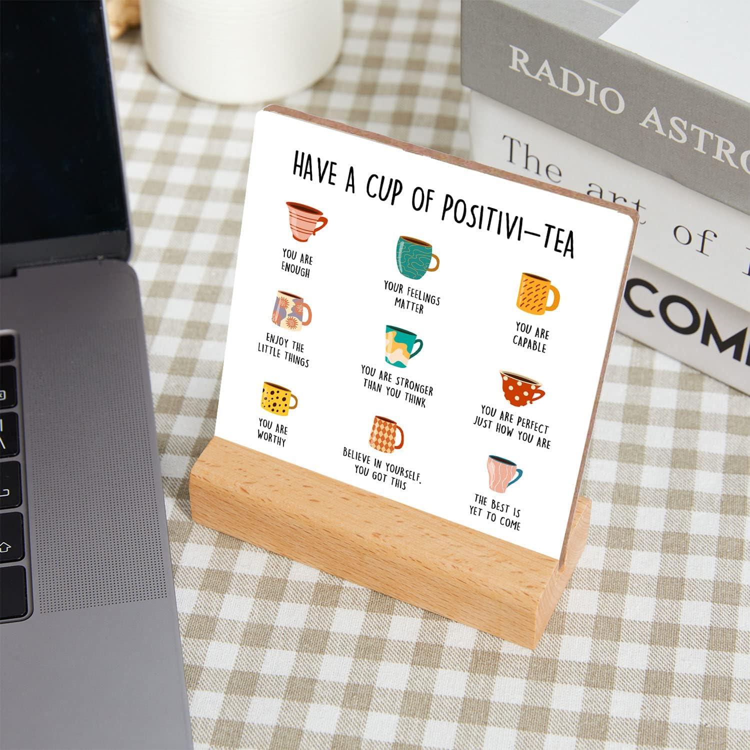 Cartel Inspirador de Madera Xendelow 10x10 cm para Oficina