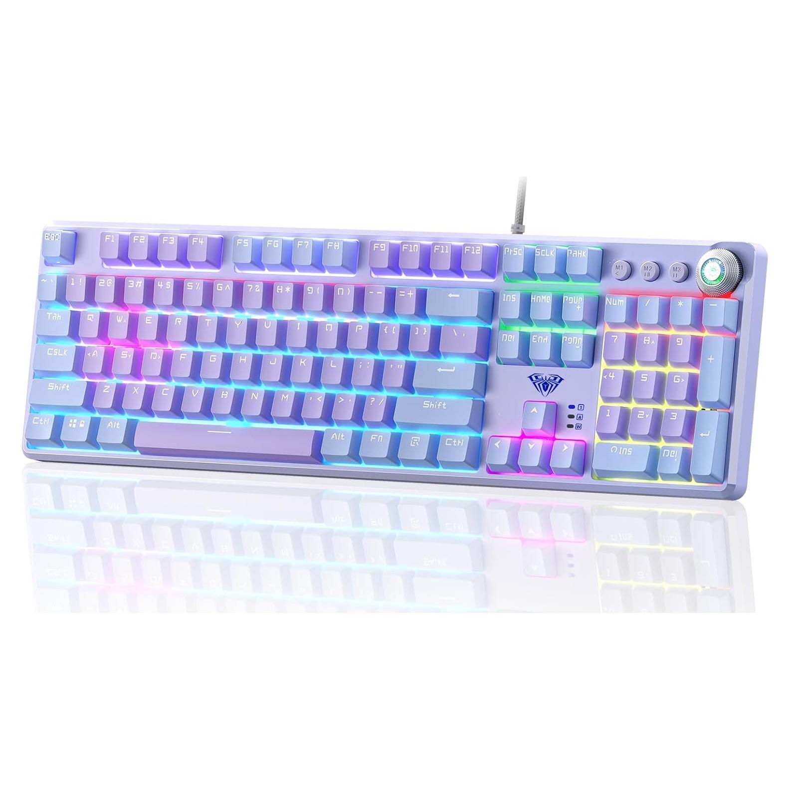 Teclado Mecánico AULA F2088 Pro RGB 108 Teclas USB