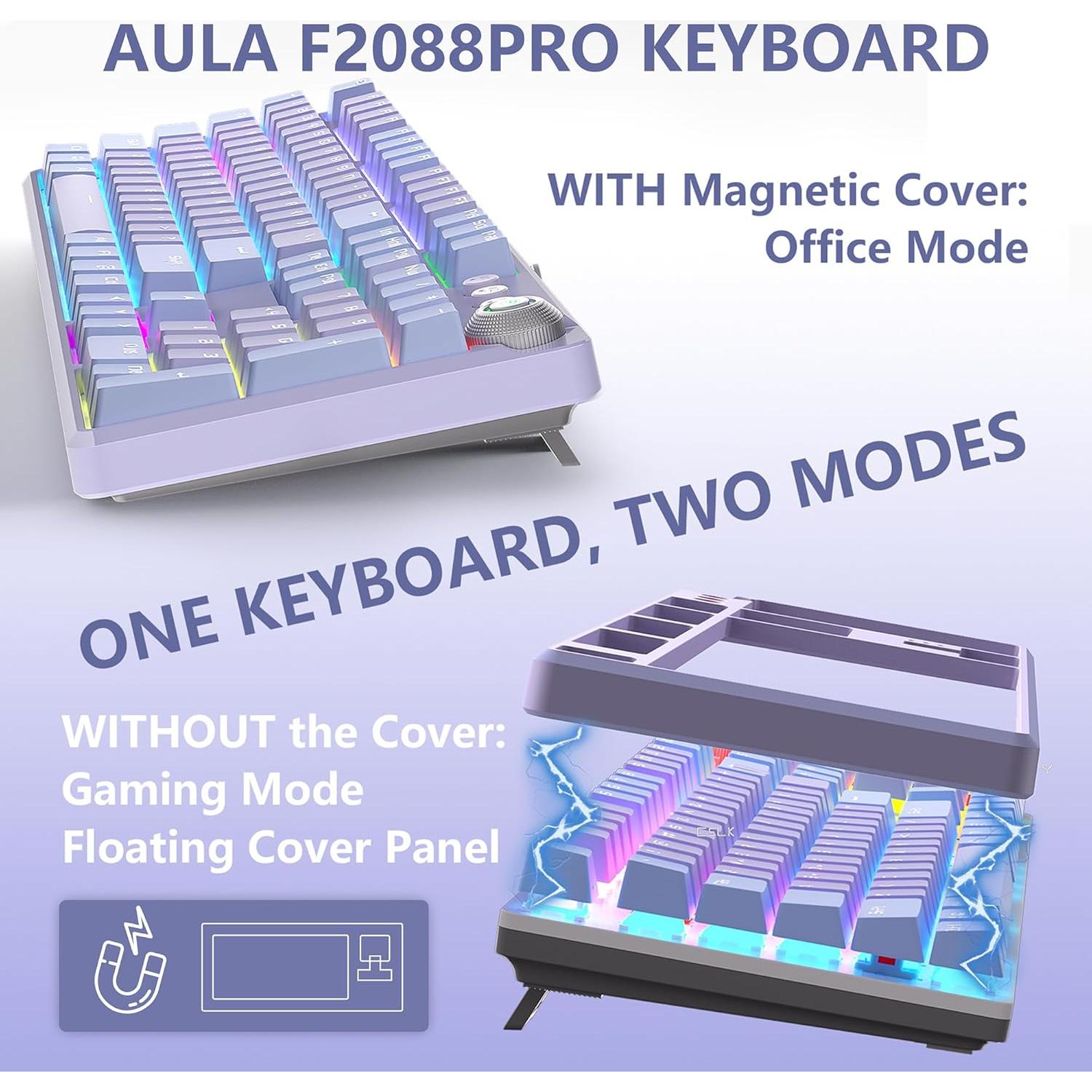 Teclado Mecánico AULA F2088 Pro RGB 108 Teclas USB