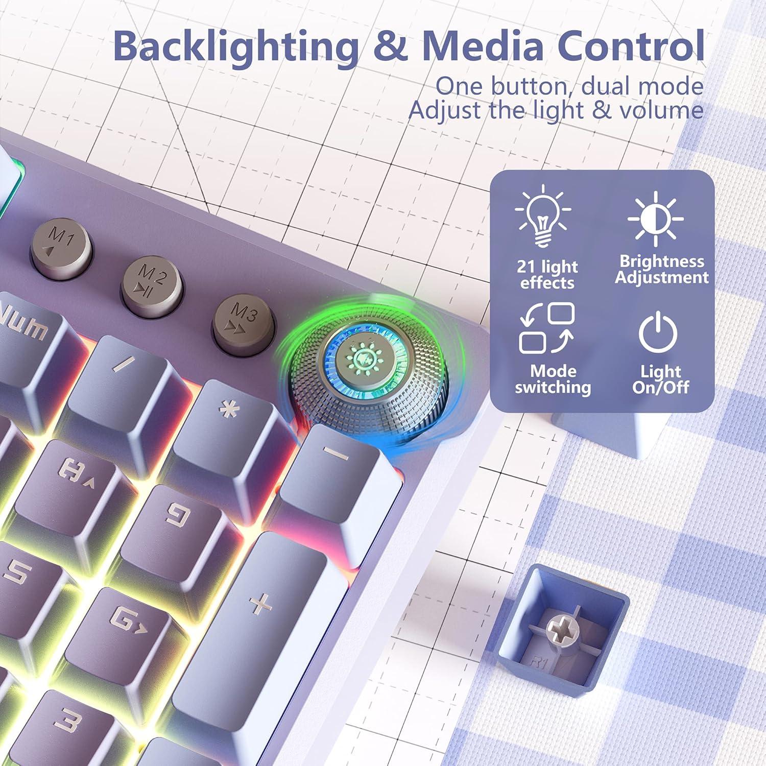 Teclado Mecánico AULA F2088 Pro RGB 108 Teclas USB