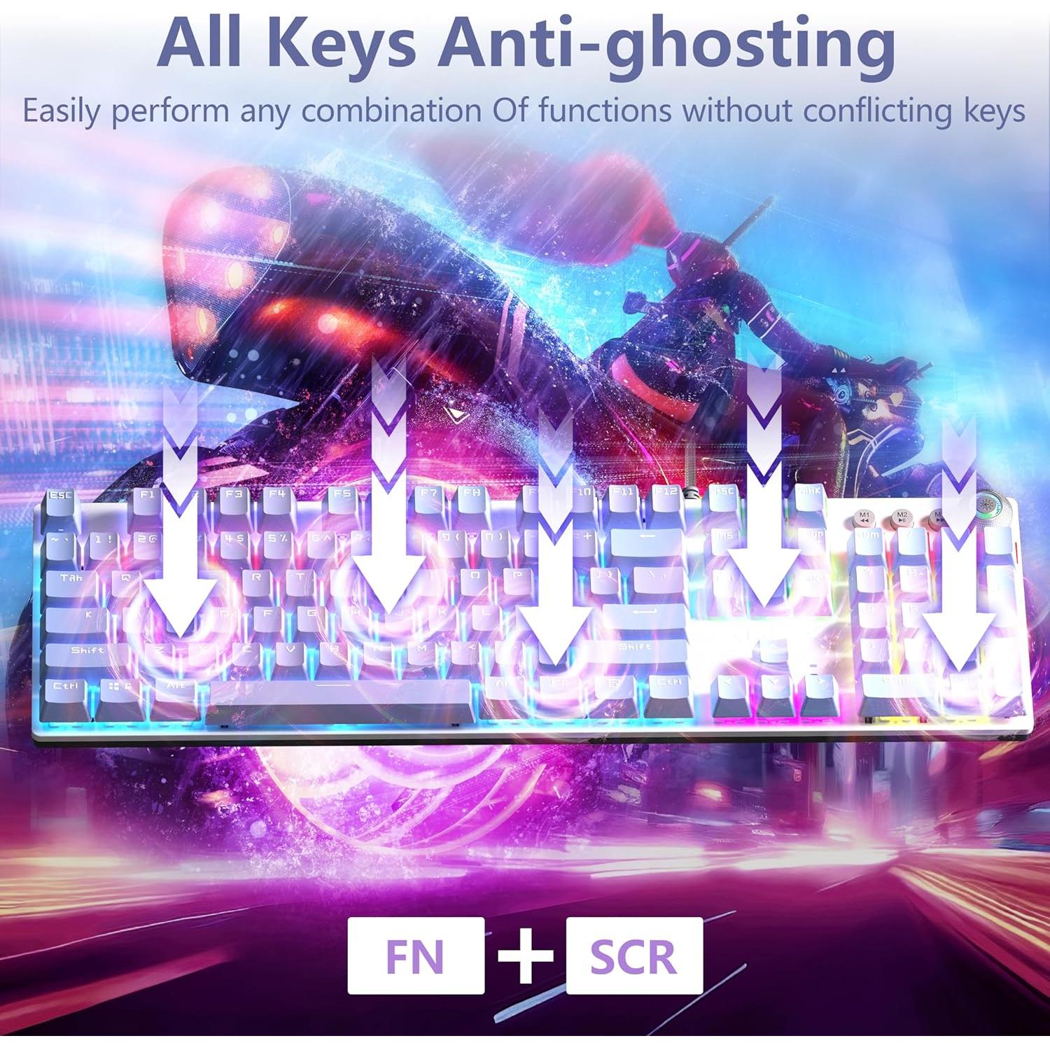 Teclado Mecánico AULA F2088 Pro RGB 108 Teclas USB