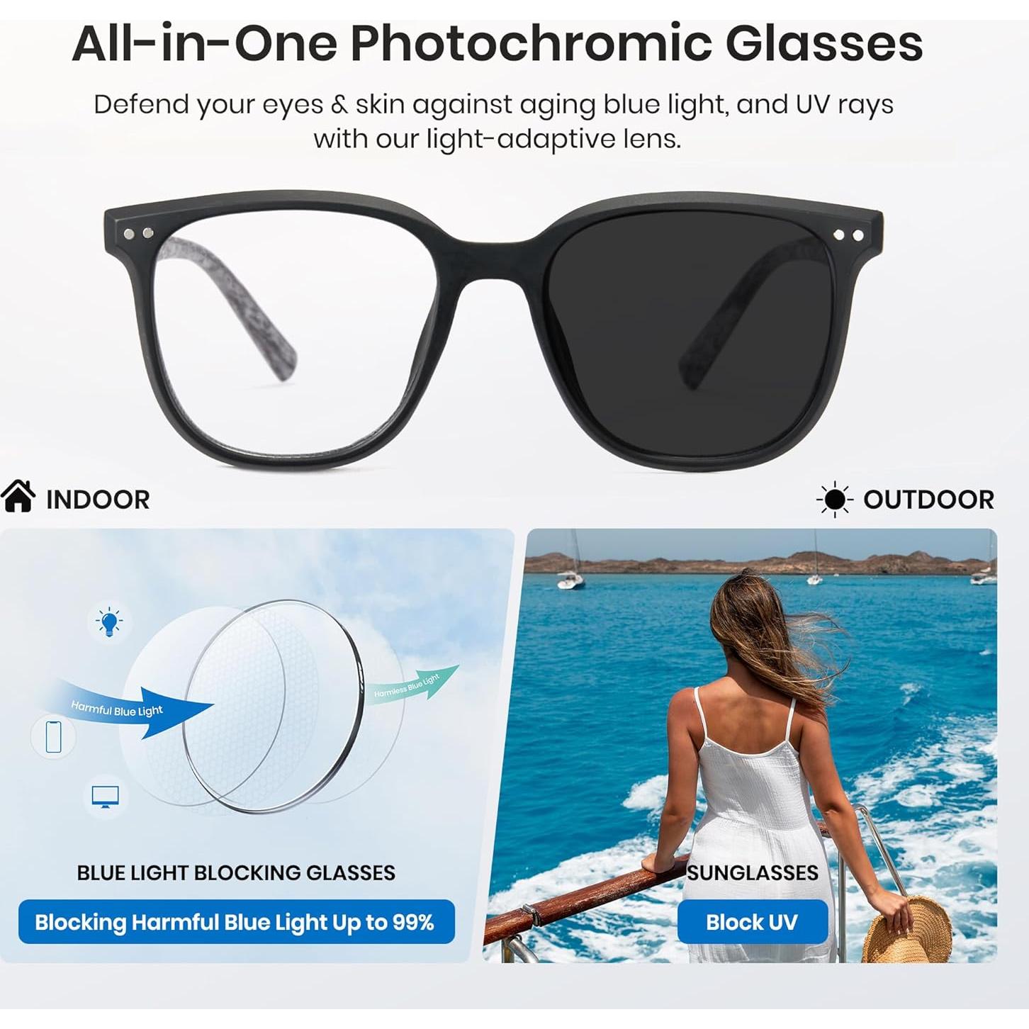 Gafas Fotoquímicas Cyxus UV y Luz Azul para Mujeres y Hombres