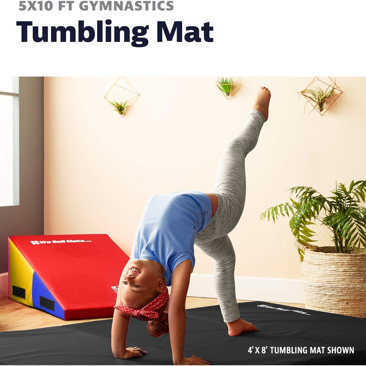 Colchoneta de Gimnasia Plegable We Sell Mats 5x10 ft Negra