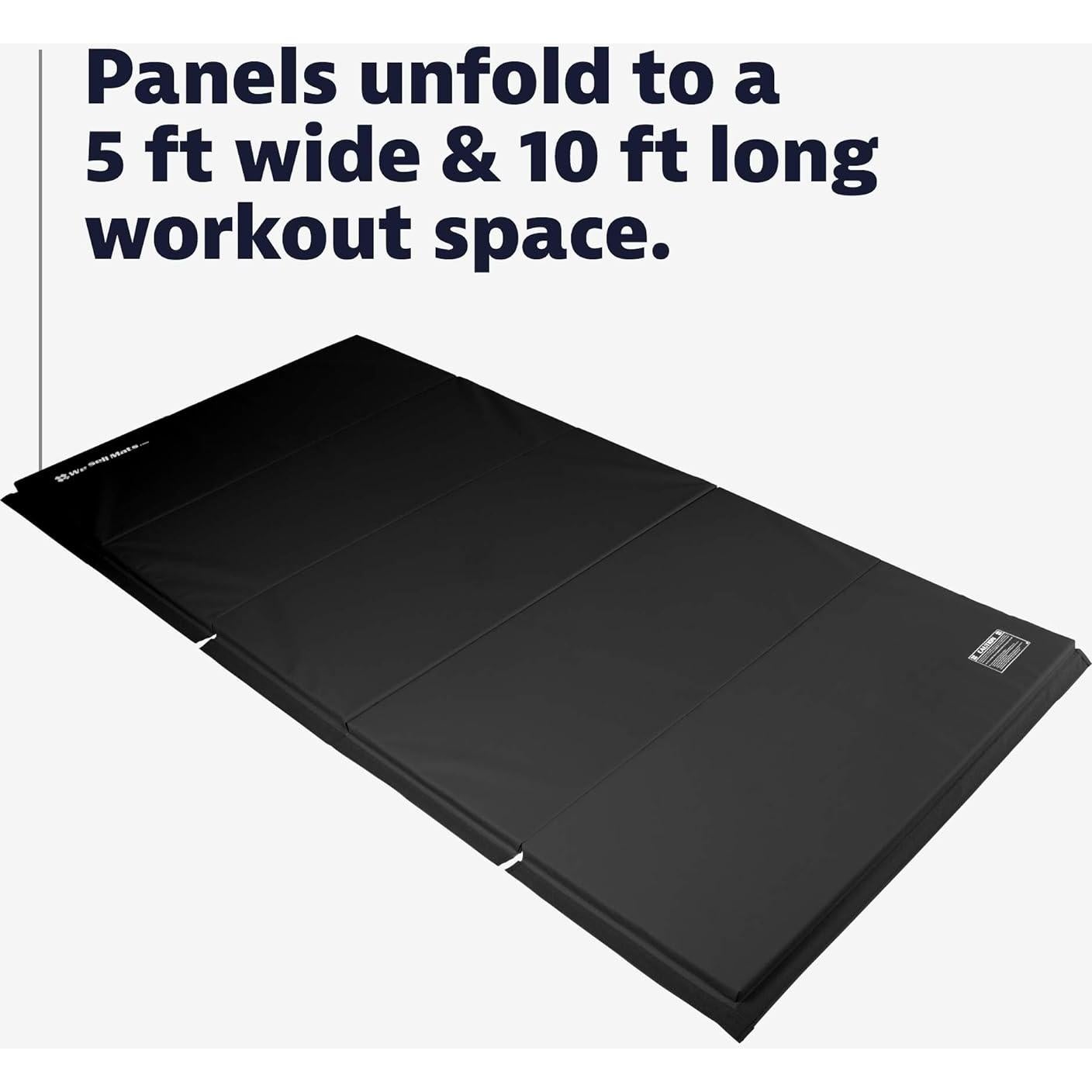 Colchoneta de Gimnasia Plegable We Sell Mats 5x10 ft Negra