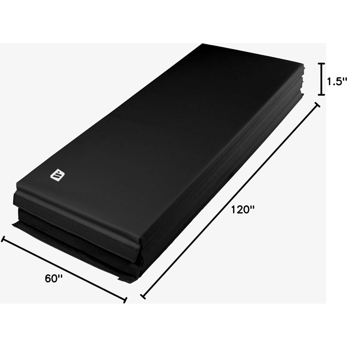 Colchoneta de Gimnasia Plegable We Sell Mats 5x10 ft Negra
