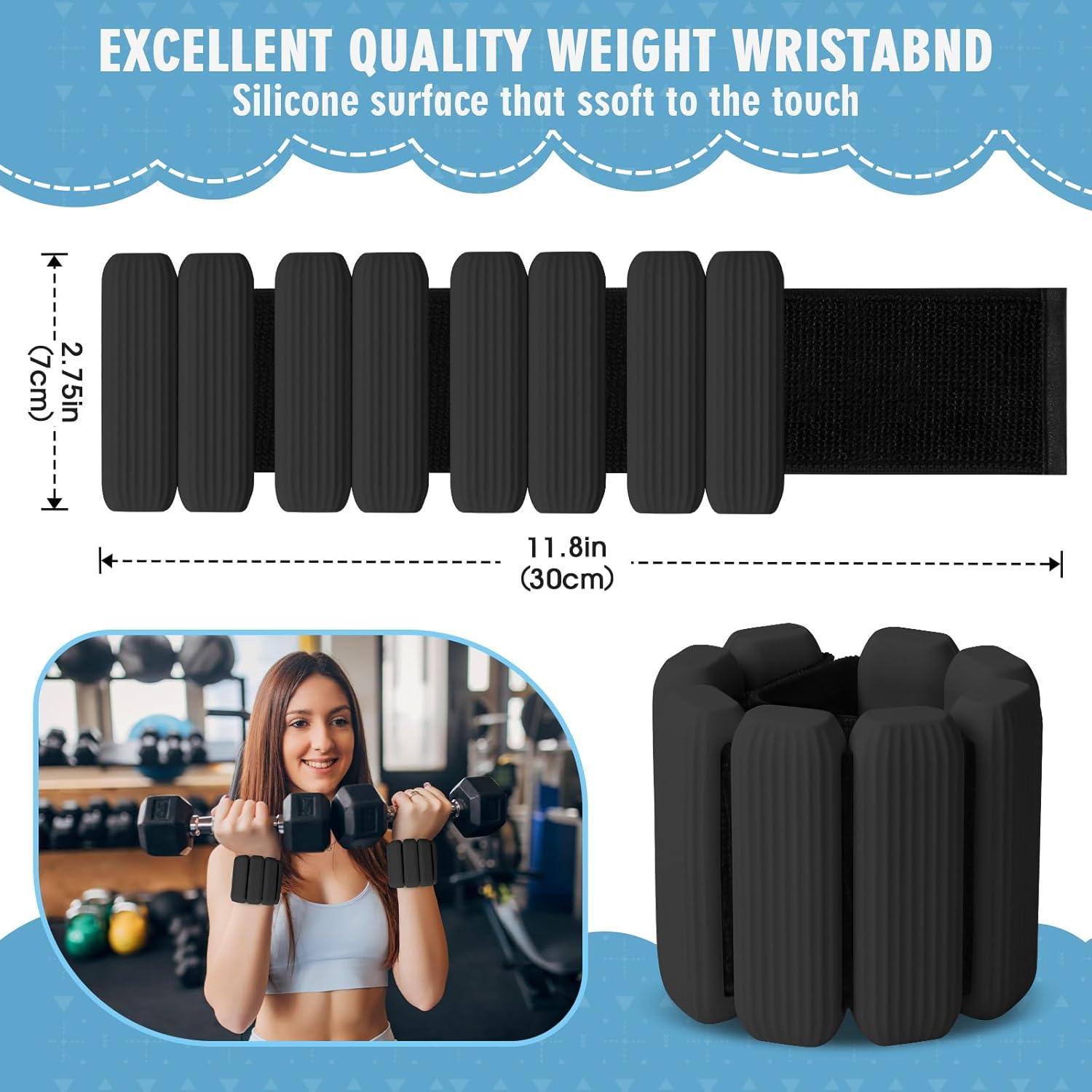 Pesas de Muñeca Ajustables GALLIA 0.91kg para Fitness