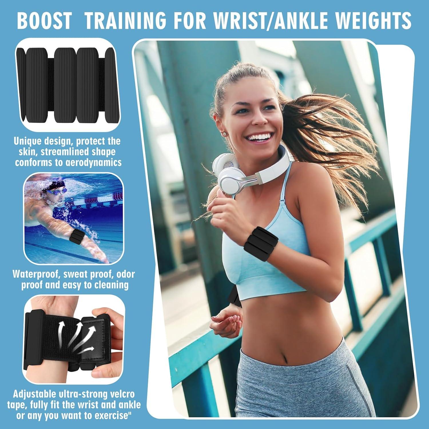 Pesas de Muñeca Ajustables GALLIA 0.91kg para Fitness