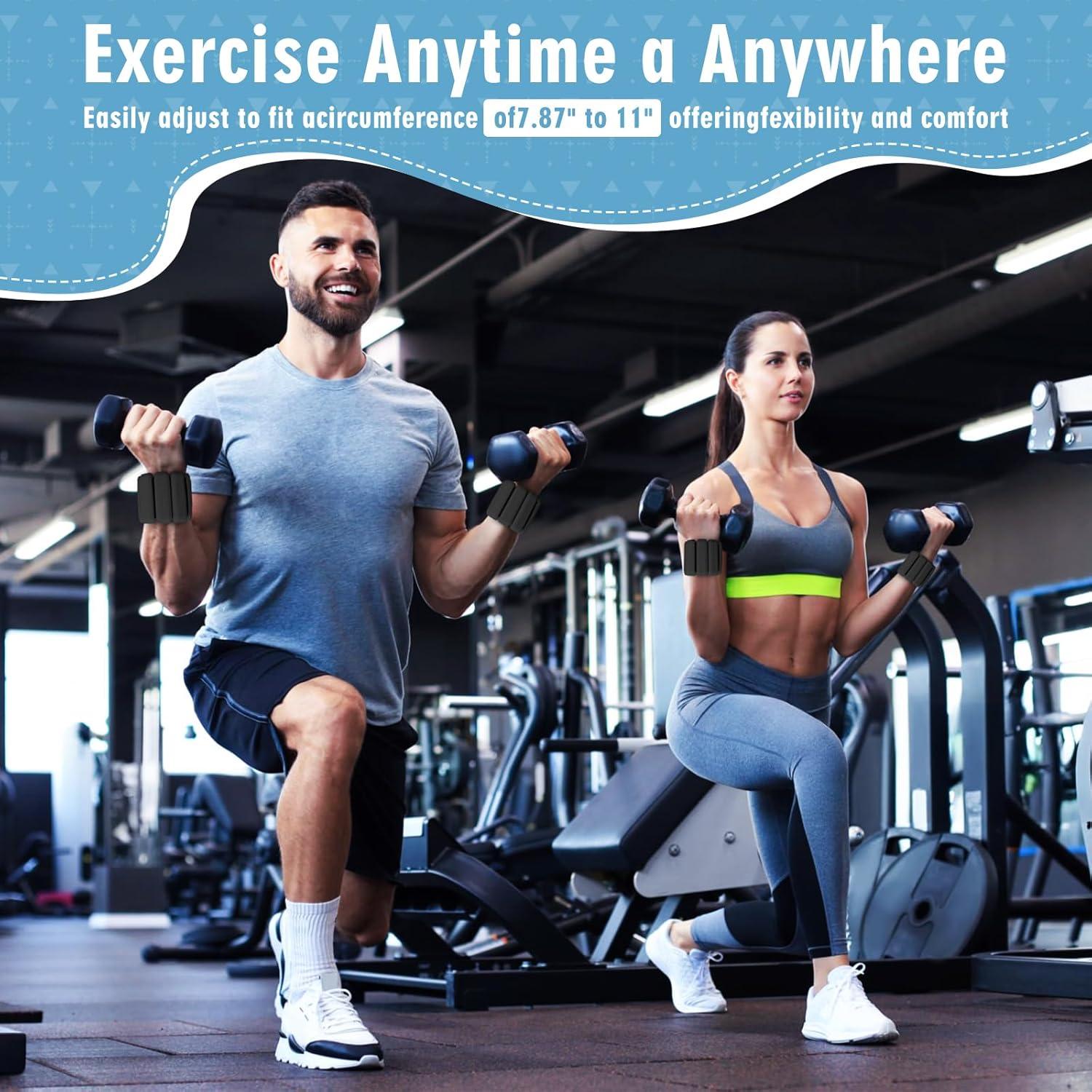 Pesas de Muñeca Ajustables GALLIA 0.91kg para Fitness