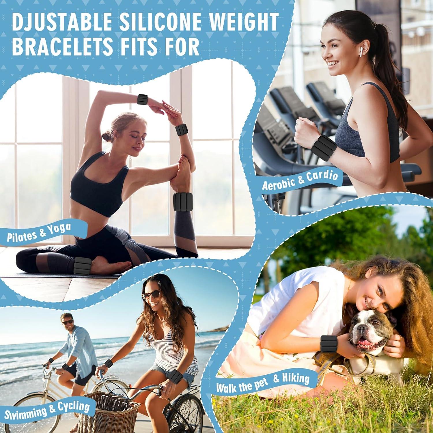 Pesas de Muñeca Ajustables GALLIA 0.91kg para Fitness