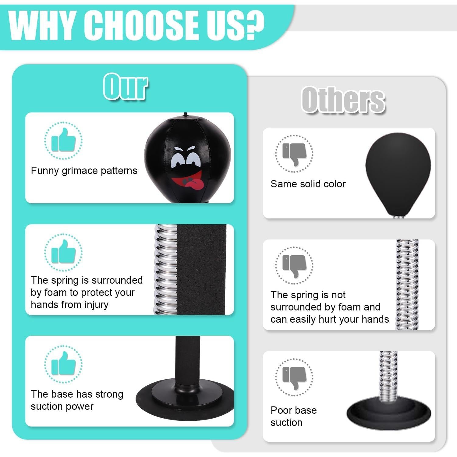 Bolsa de Golpes de Escritorio BOXOB con Ventosa - Alivio de Estrés