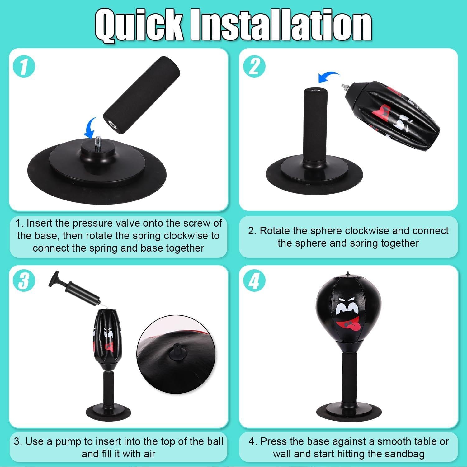 Bolsa de Golpes de Escritorio BOXOB con Ventosa - Alivio de Estrés