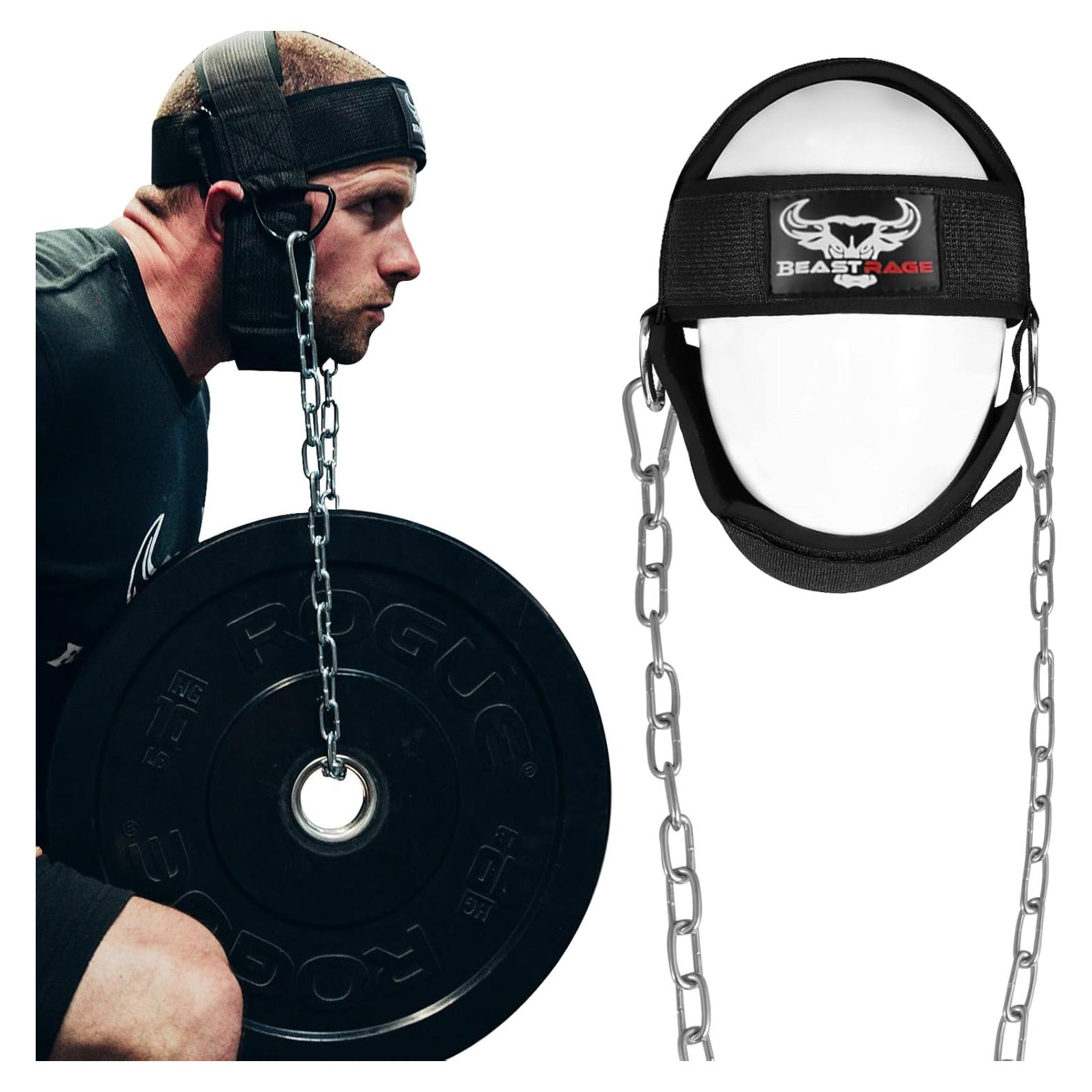 Arnés para Cuello BEAST RAGE Ajustable con Cadena Acero 76.2 cm