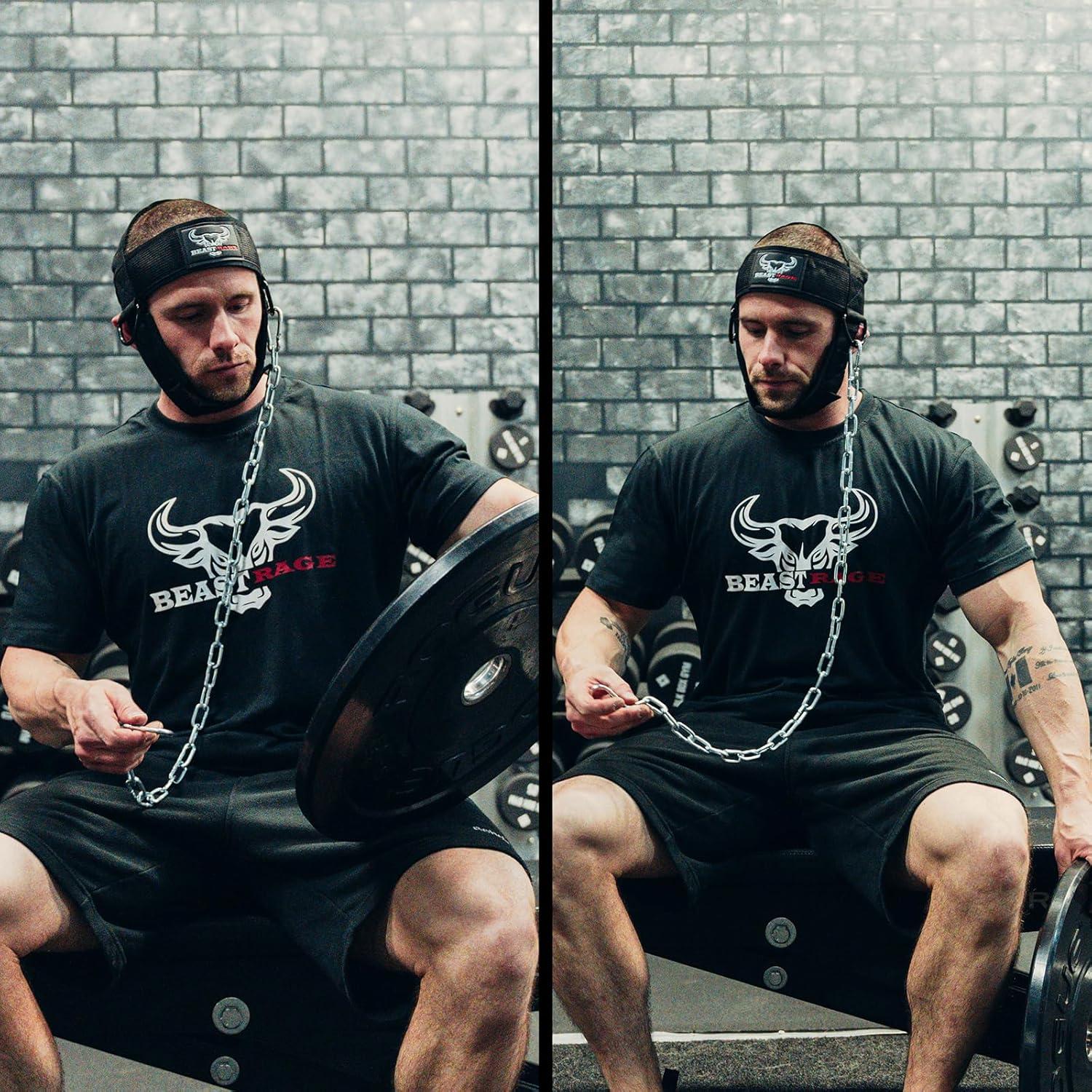 Arnés para Cuello BEAST RAGE Ajustable con Cadena Acero 76.2 cm