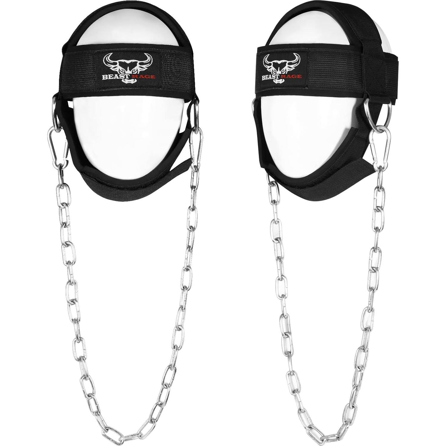 Arnés para Cuello BEAST RAGE Ajustable con Cadena Acero 76.2 cm